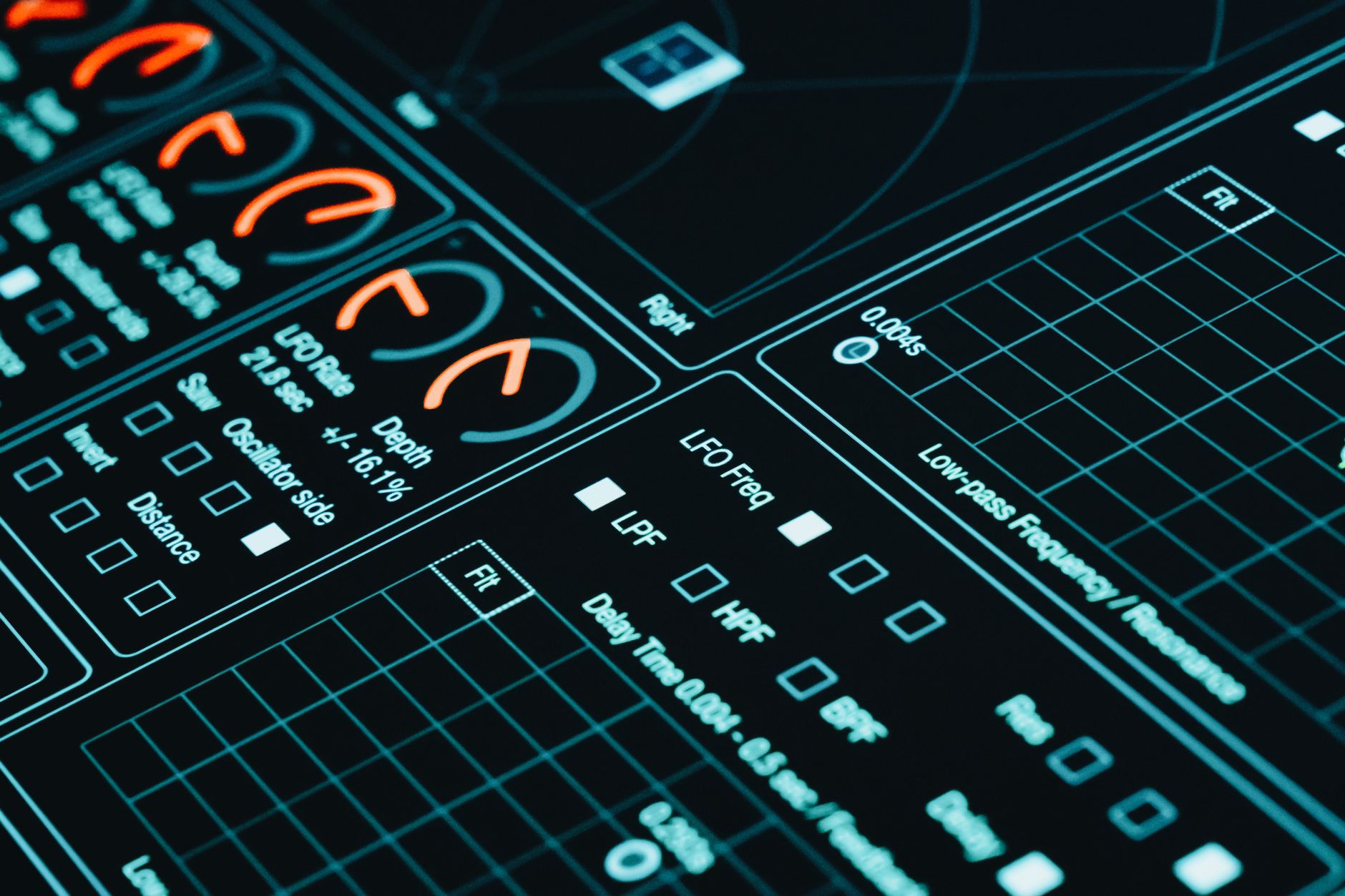 Futuristic ui dashboard dark
