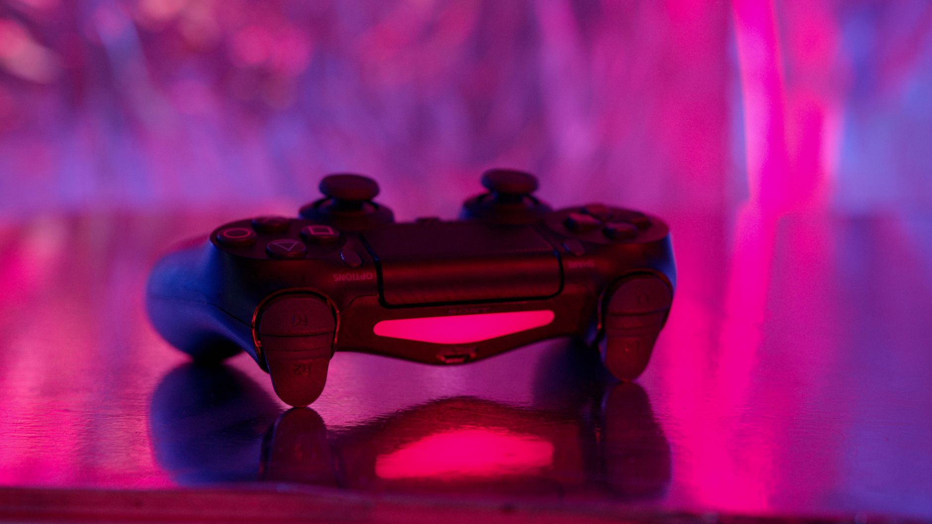 Gaming controller neon lights