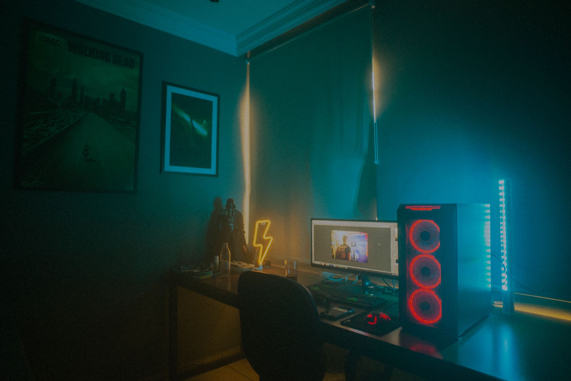 Gaming setup rgb lights
