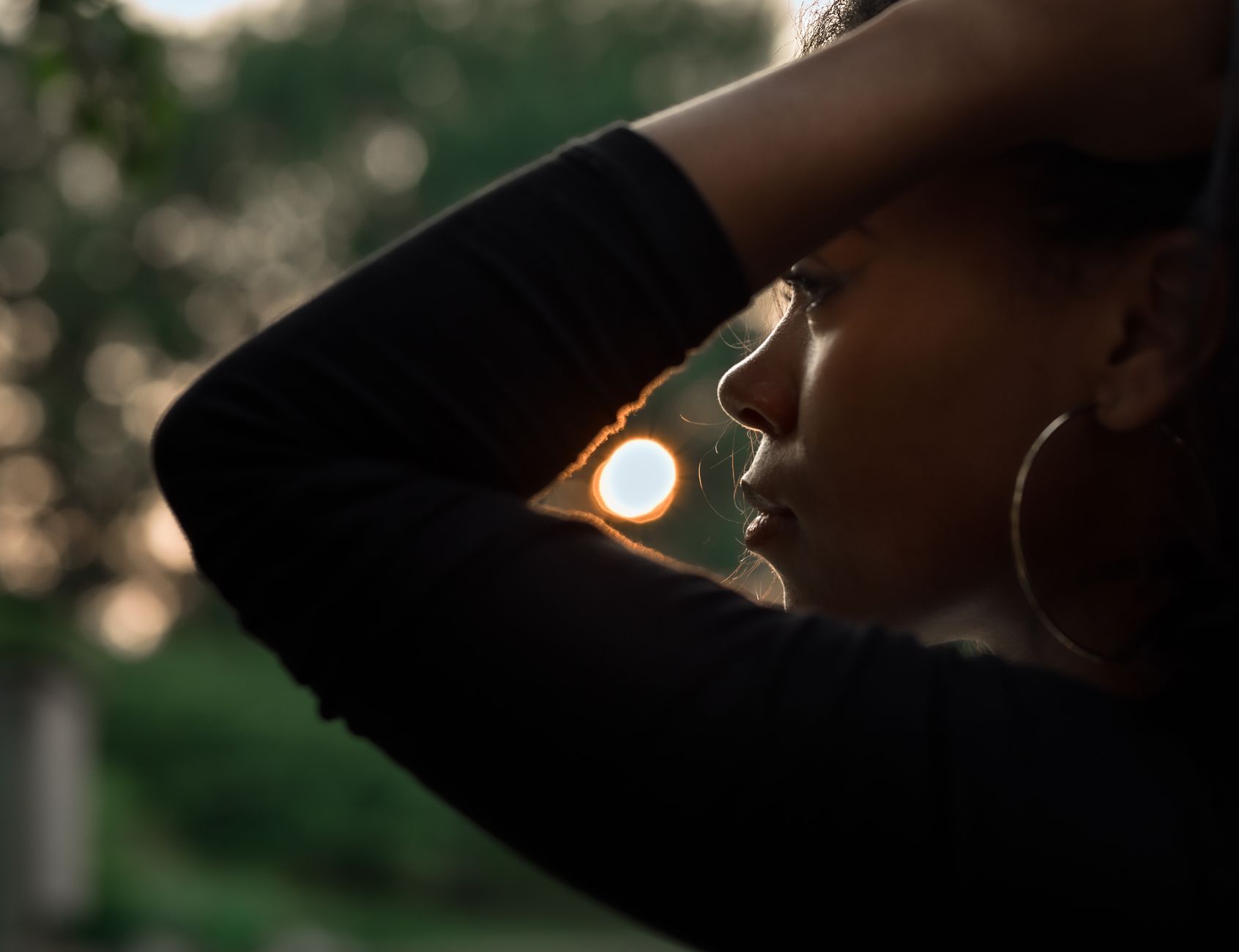 Golden hour sunset portrait