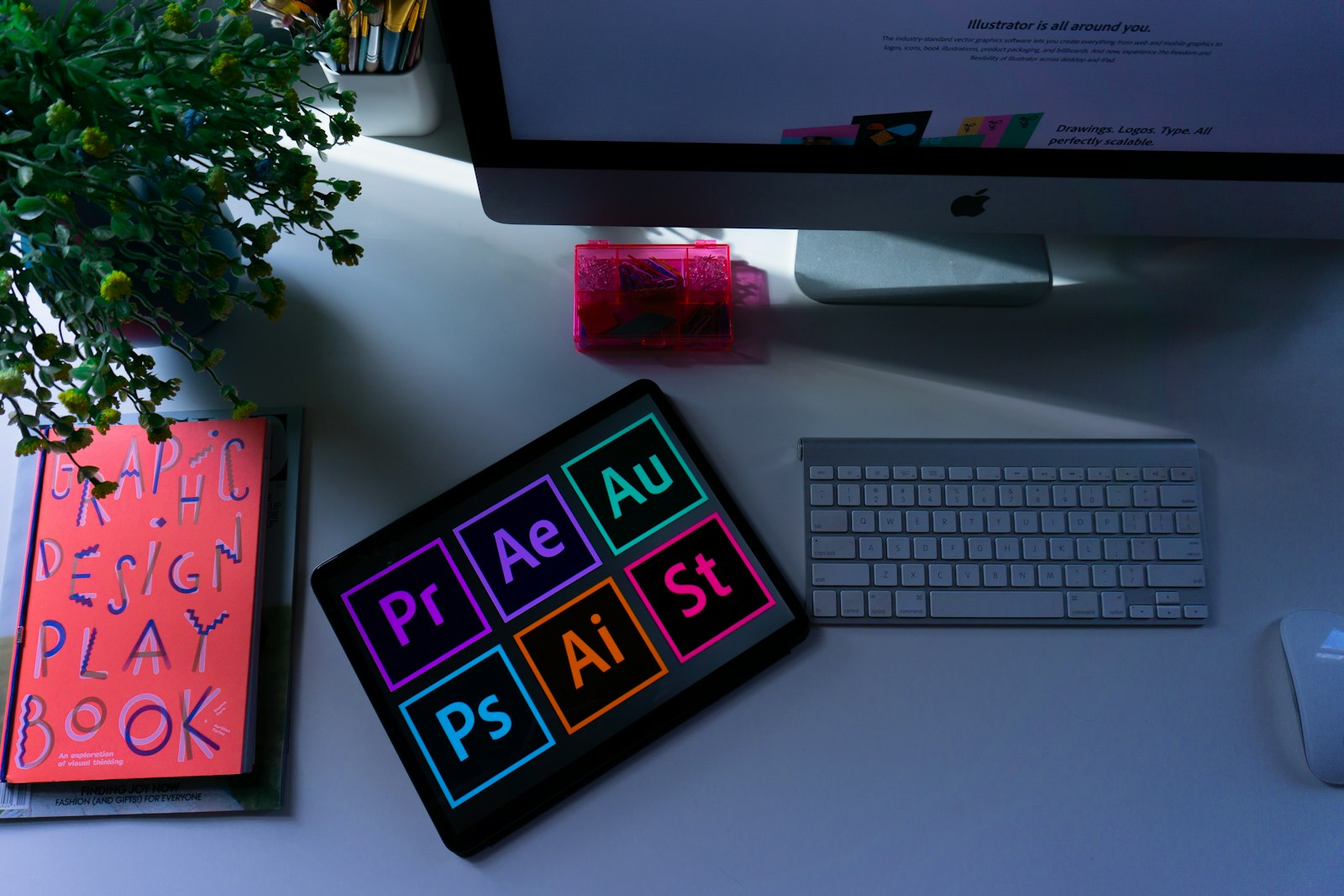 Graphic designer editing