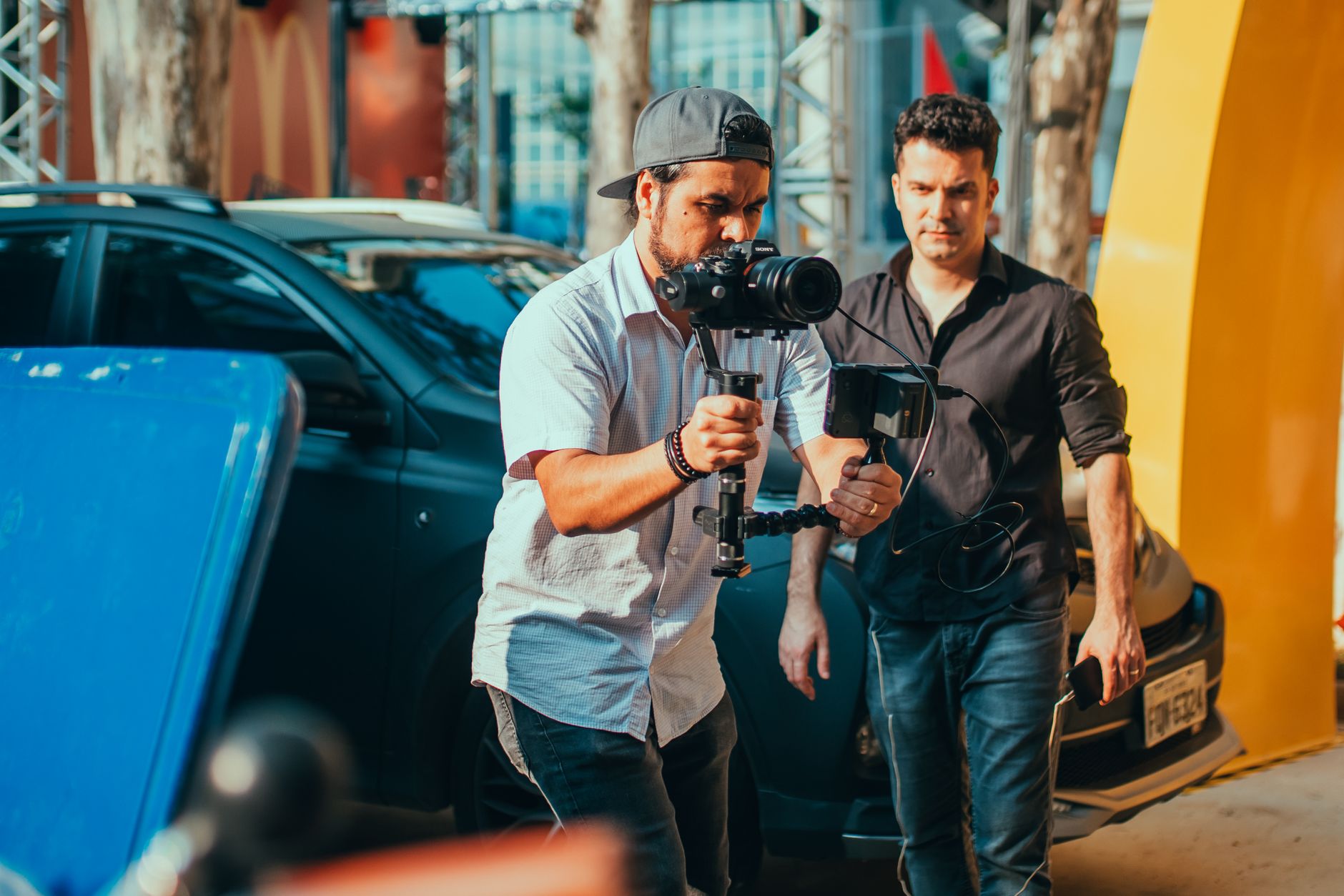 Handheld camera filming