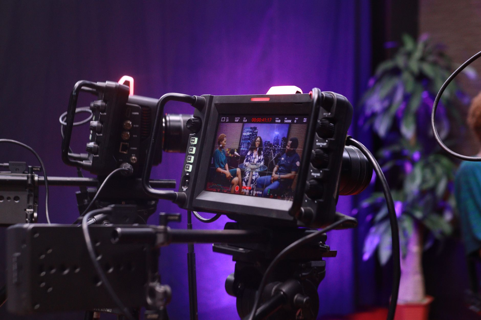 Interview talking head filming