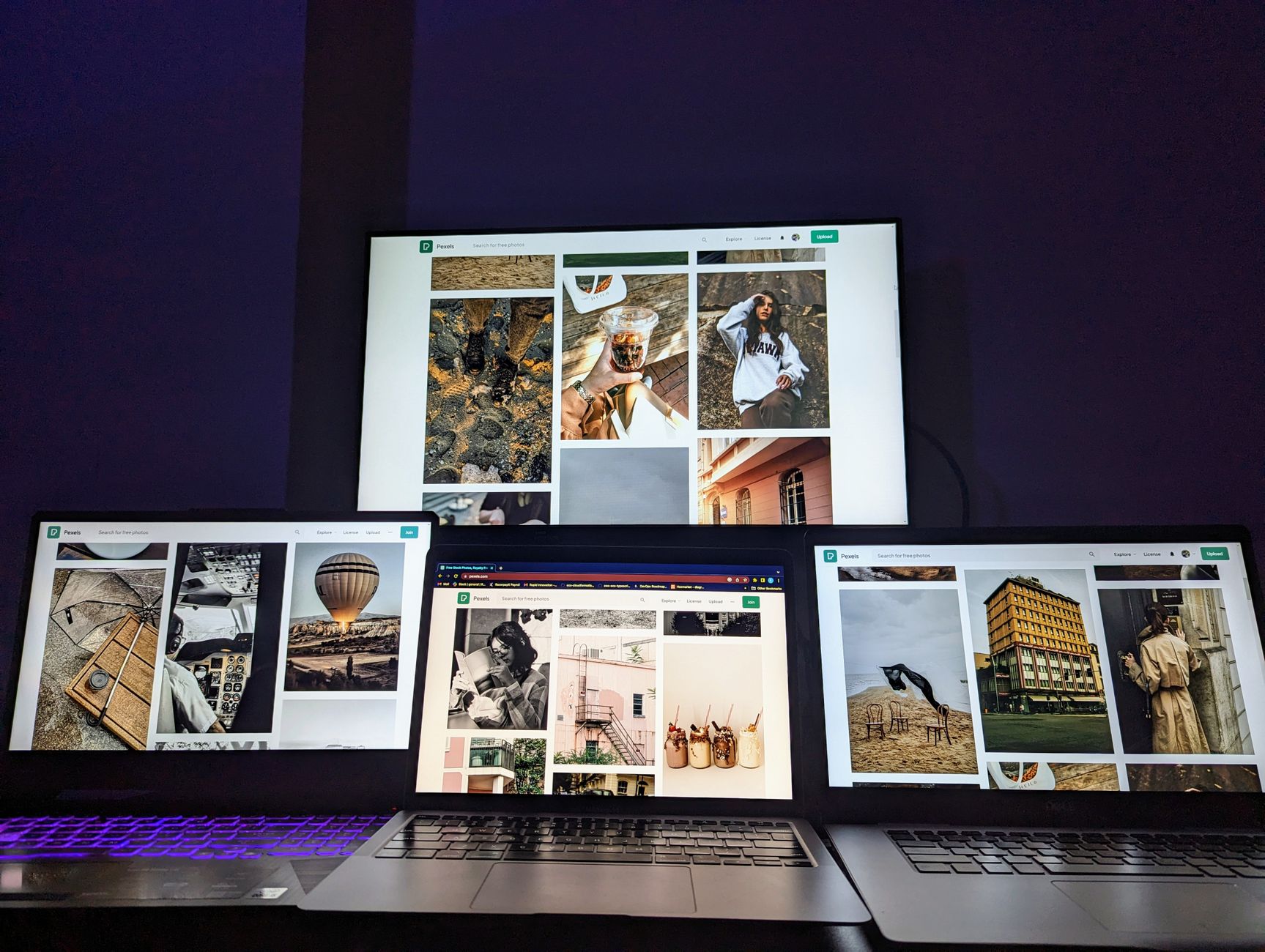 Laptop screen creative work