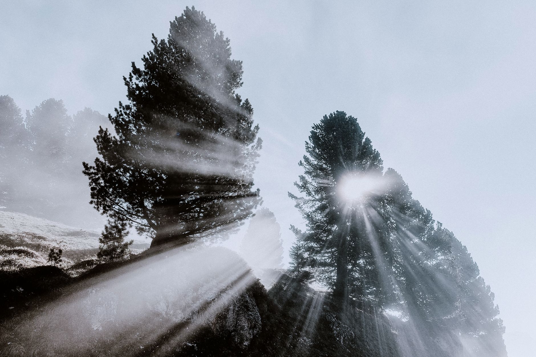 Light rays through fog