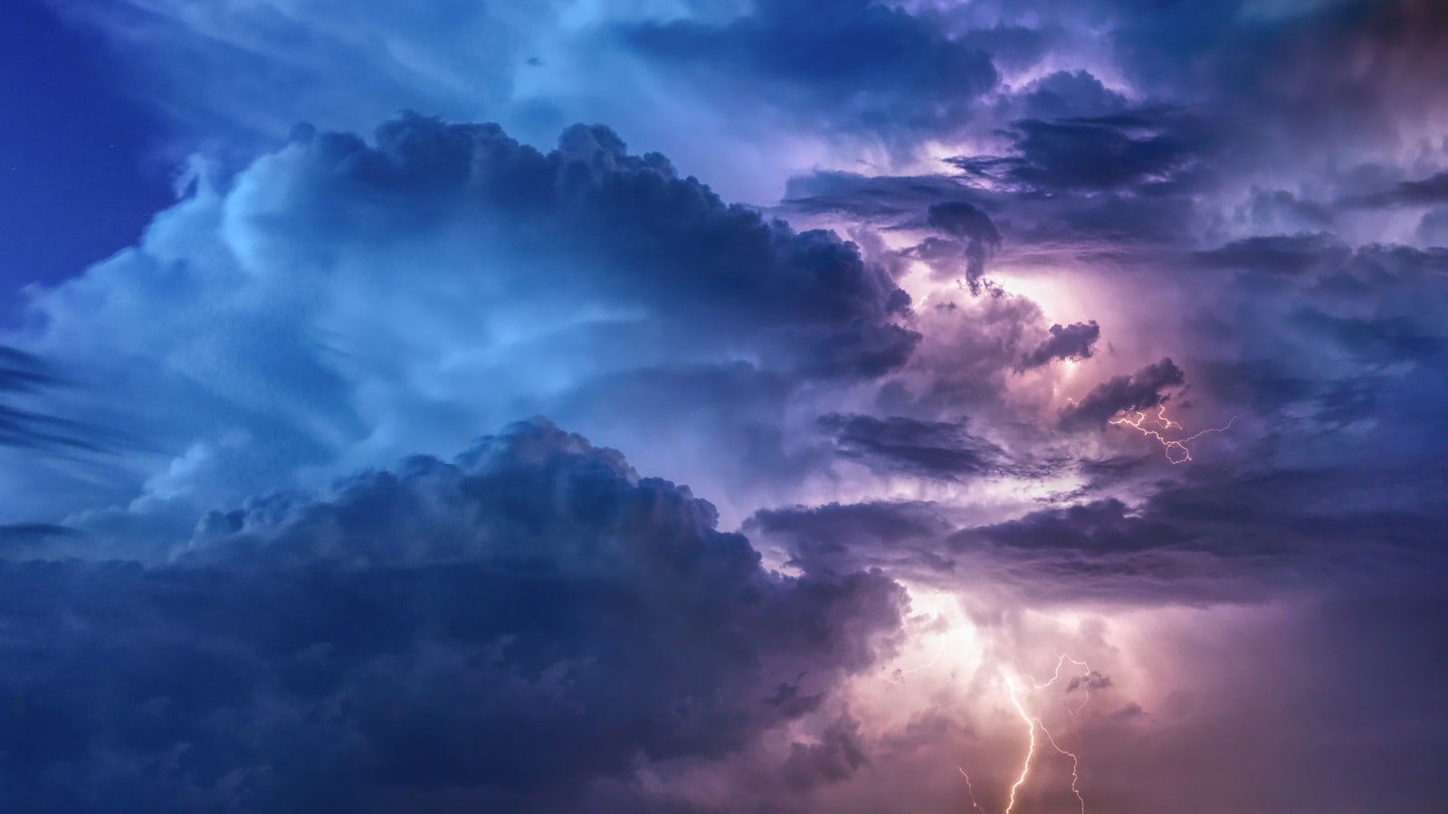 Lightning storm dramatic sky