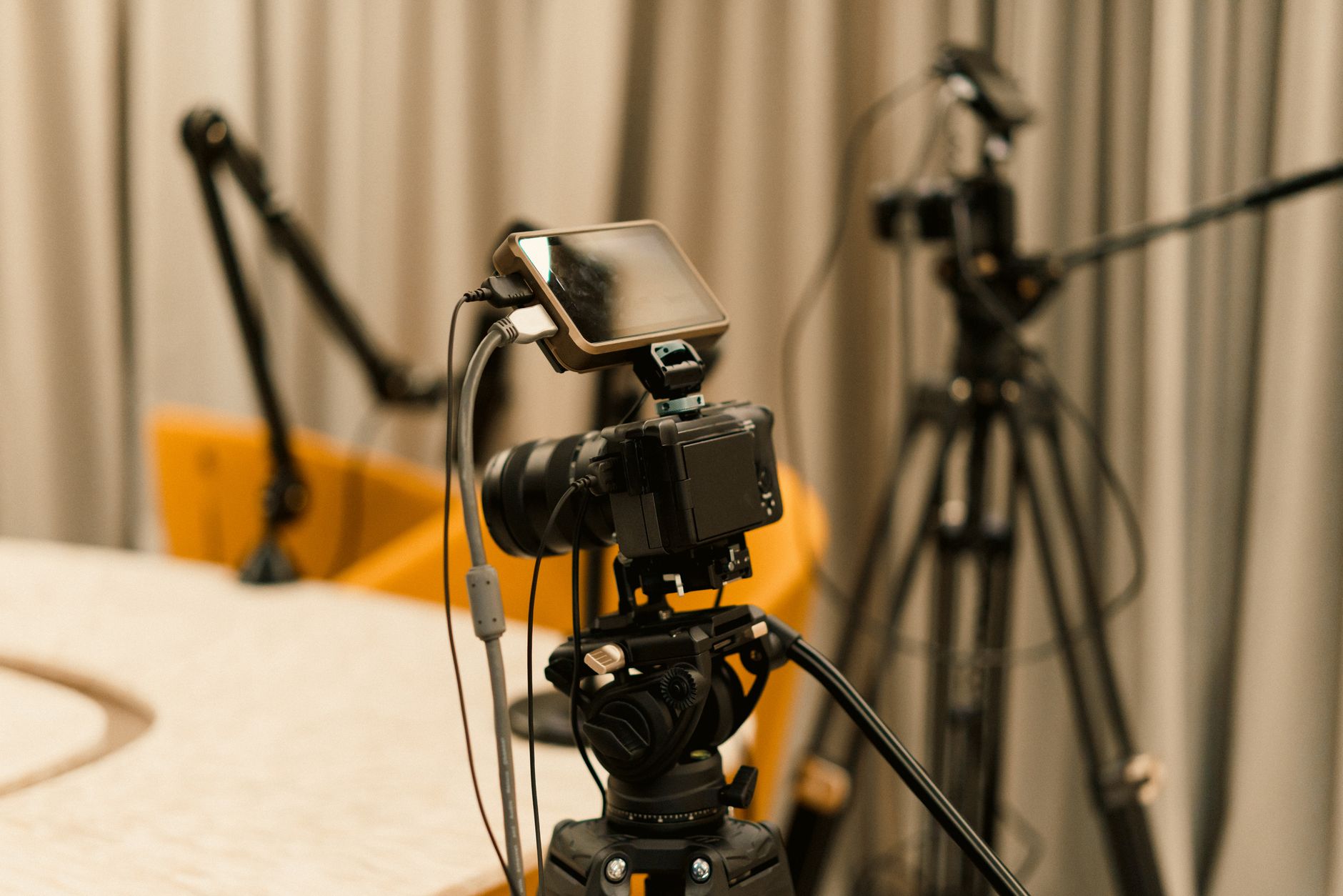 Microphone interview setup