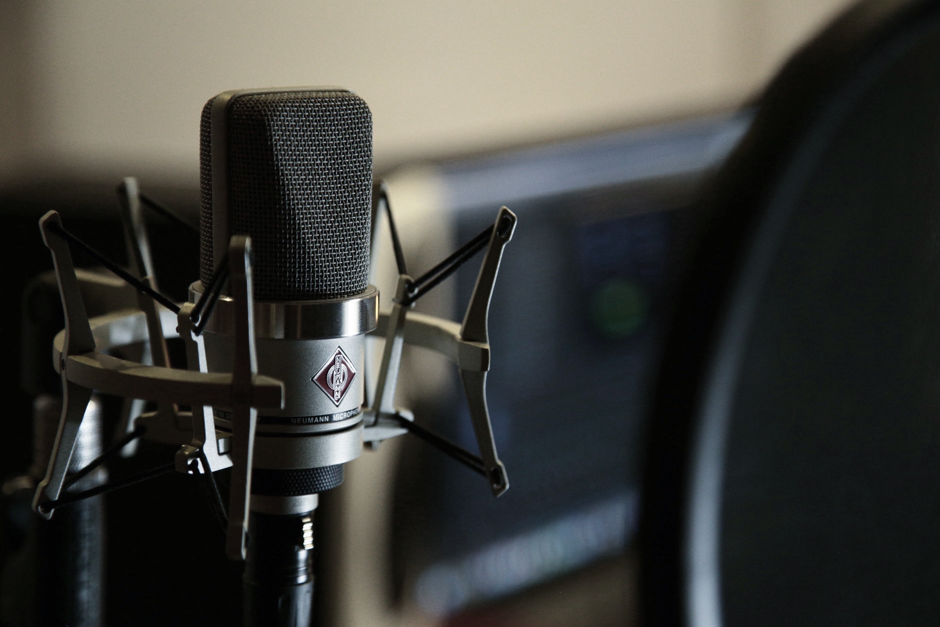 Microphone pop filter closeup