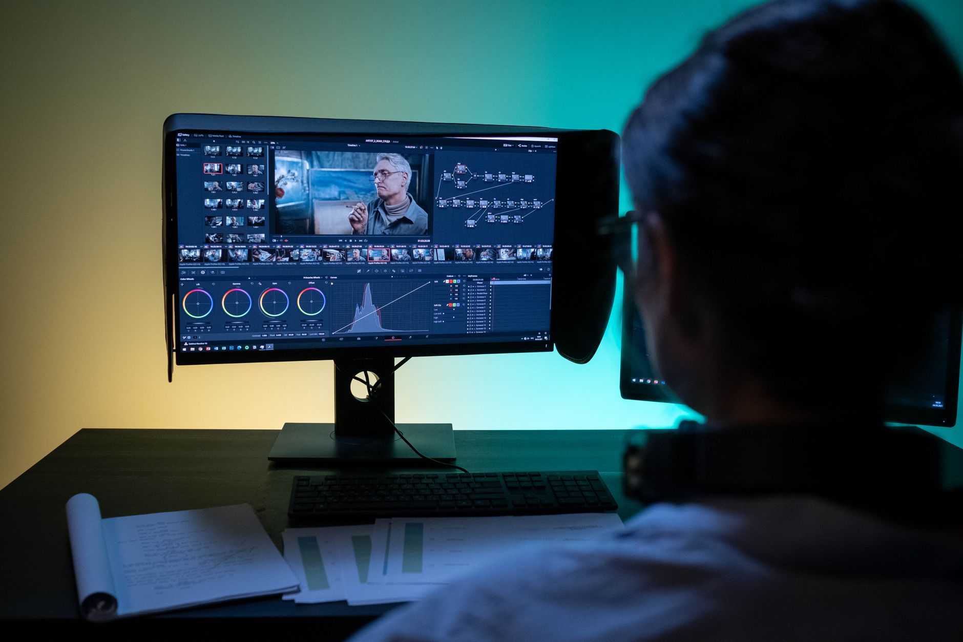 Movie color grading still