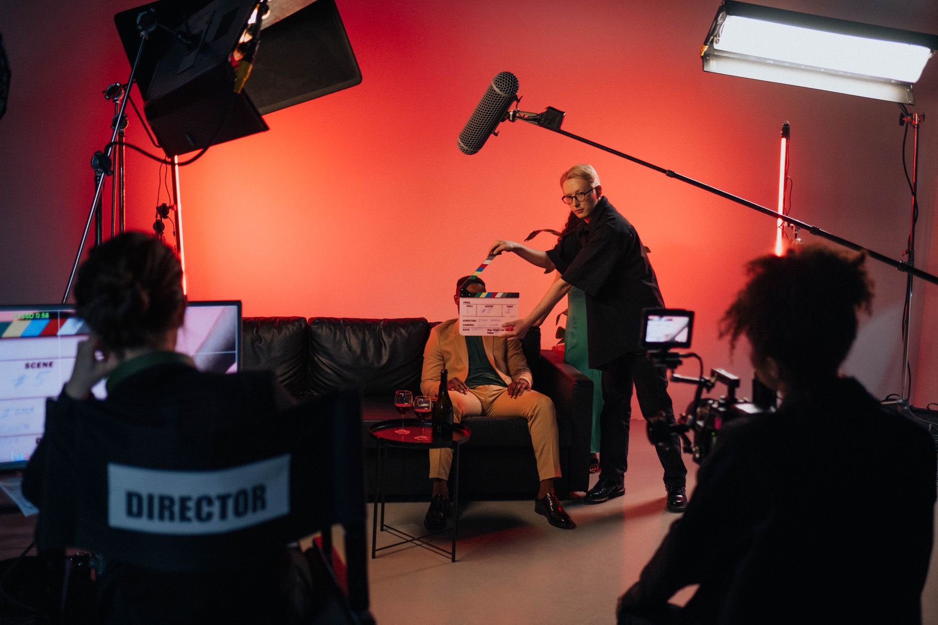 Movie production behind scenes