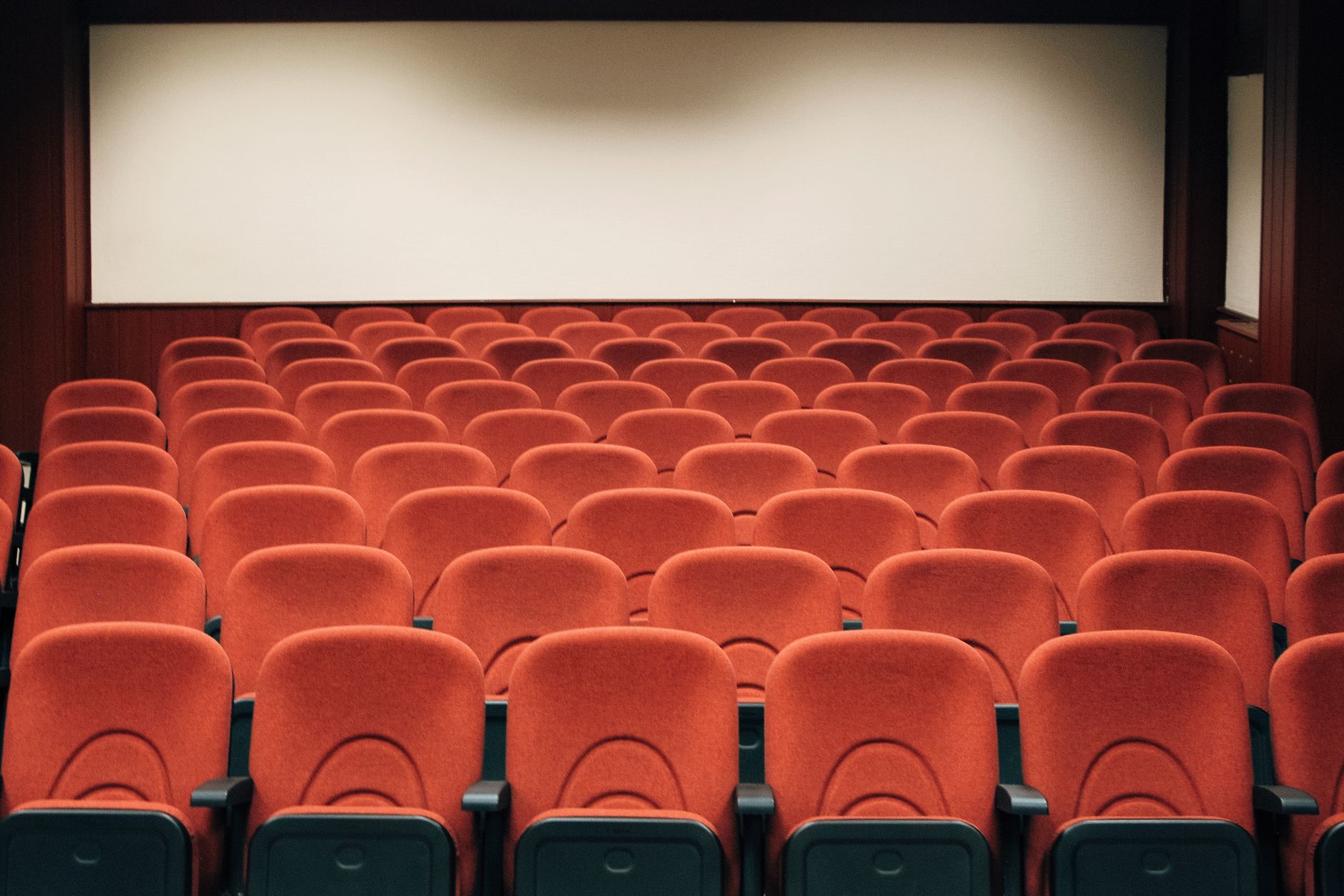 Movie theater seats screen
