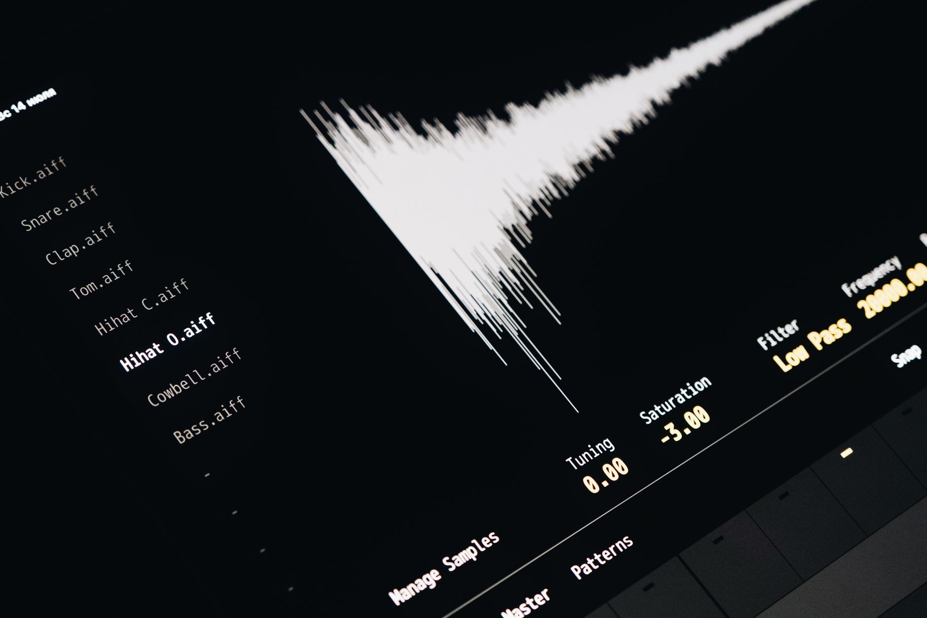 Music waveform timeline