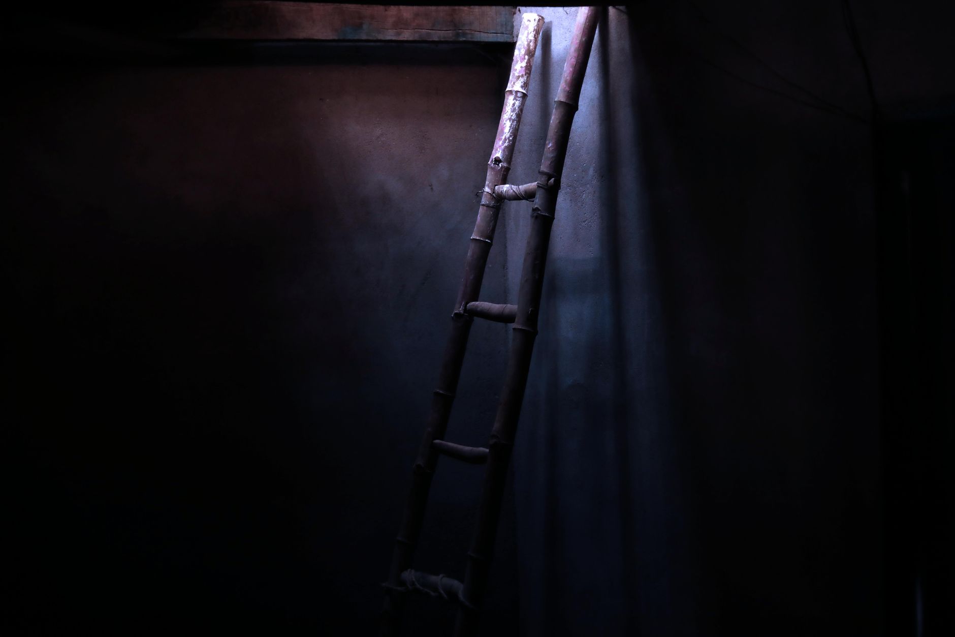 Mysterious empty scene dark