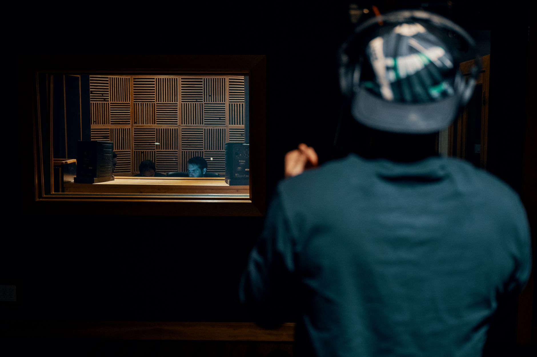 Narrator recording booth