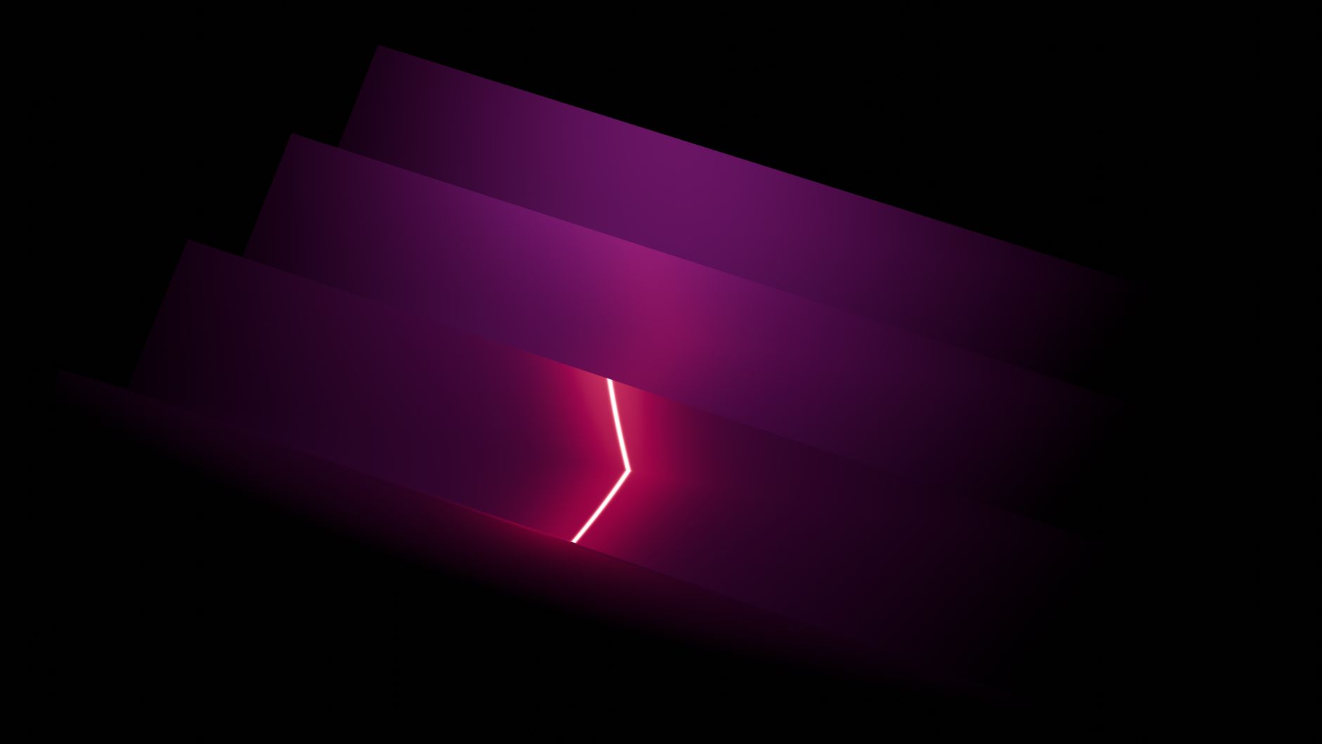 Neon glowing blade abstract