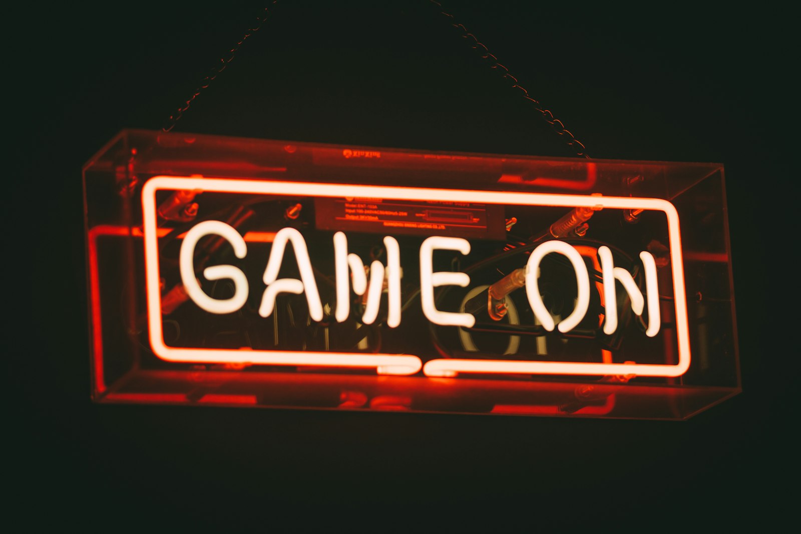 Neon sign glowing night