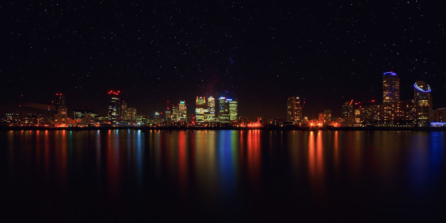 Night photography city lights