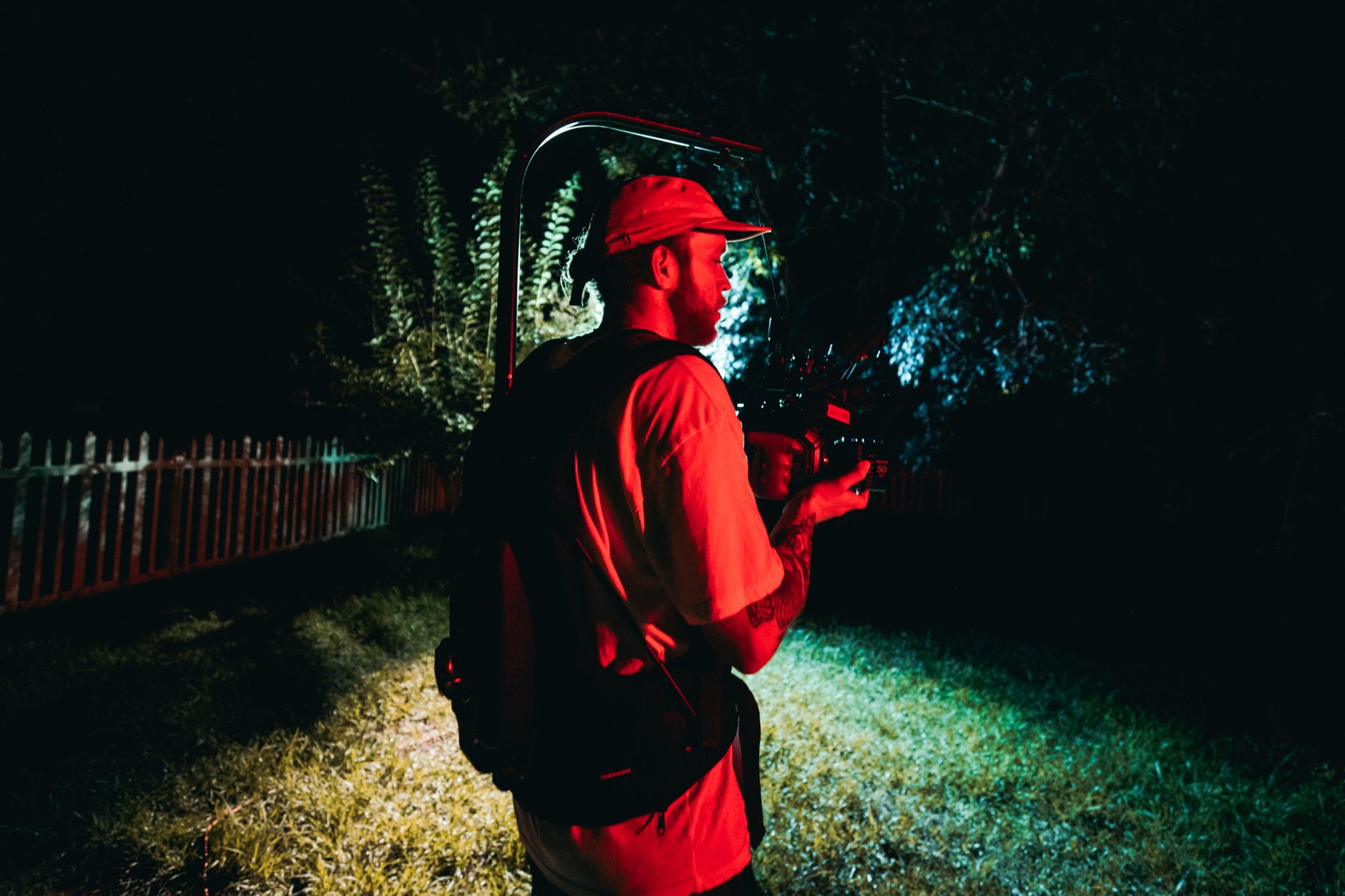 Night video filming light