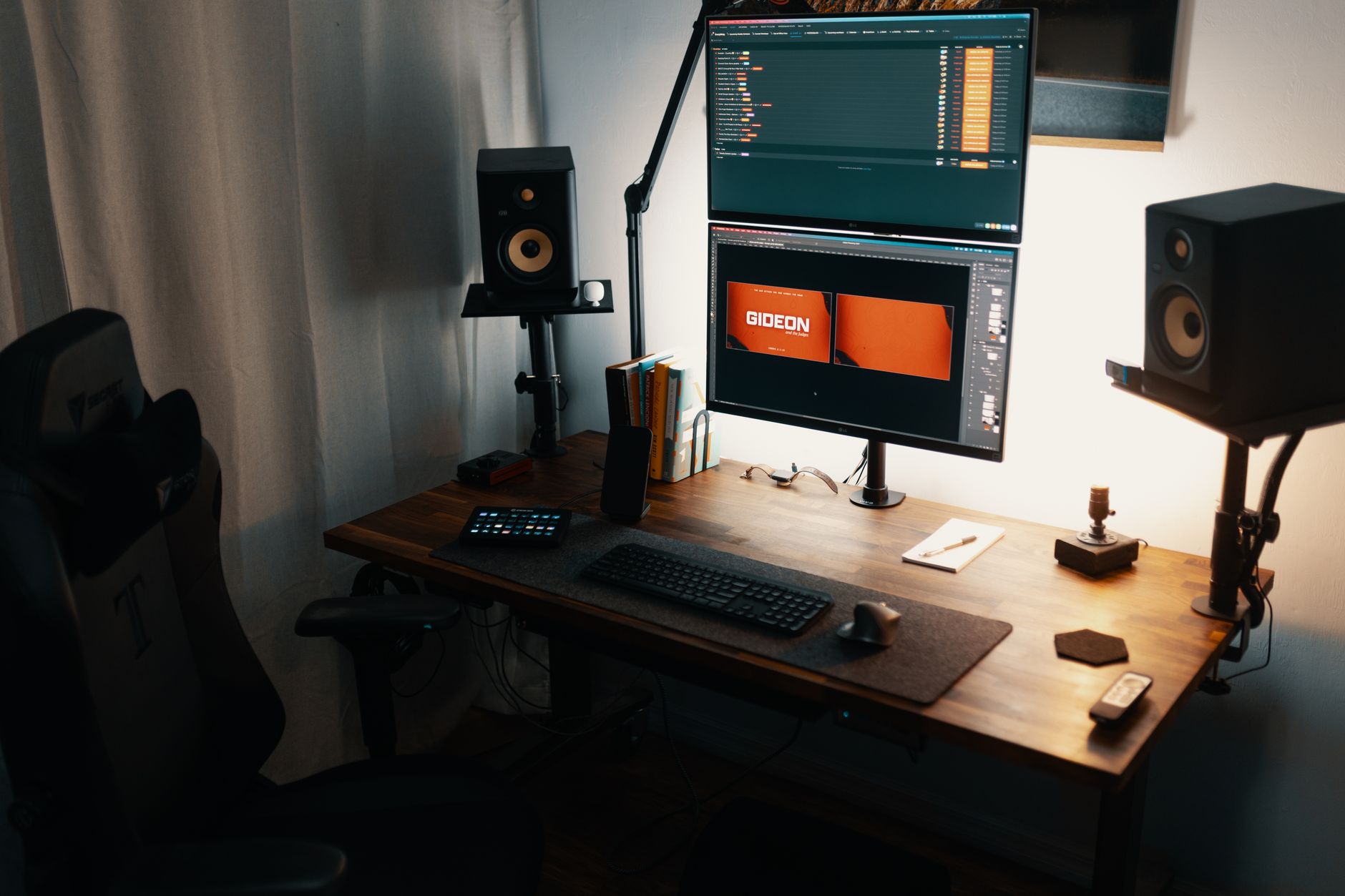 Organized editing workspace