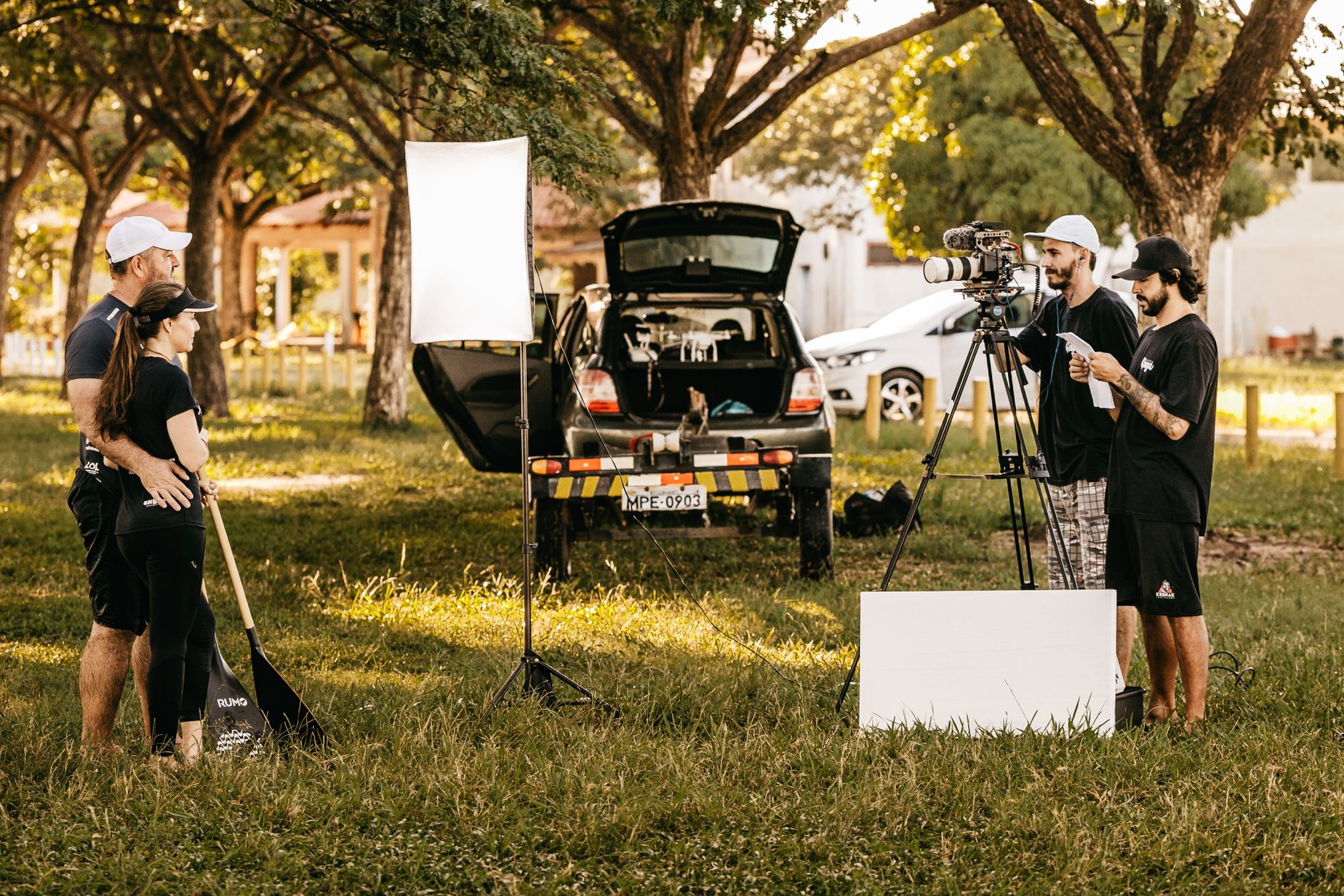 Outdoor video shoot