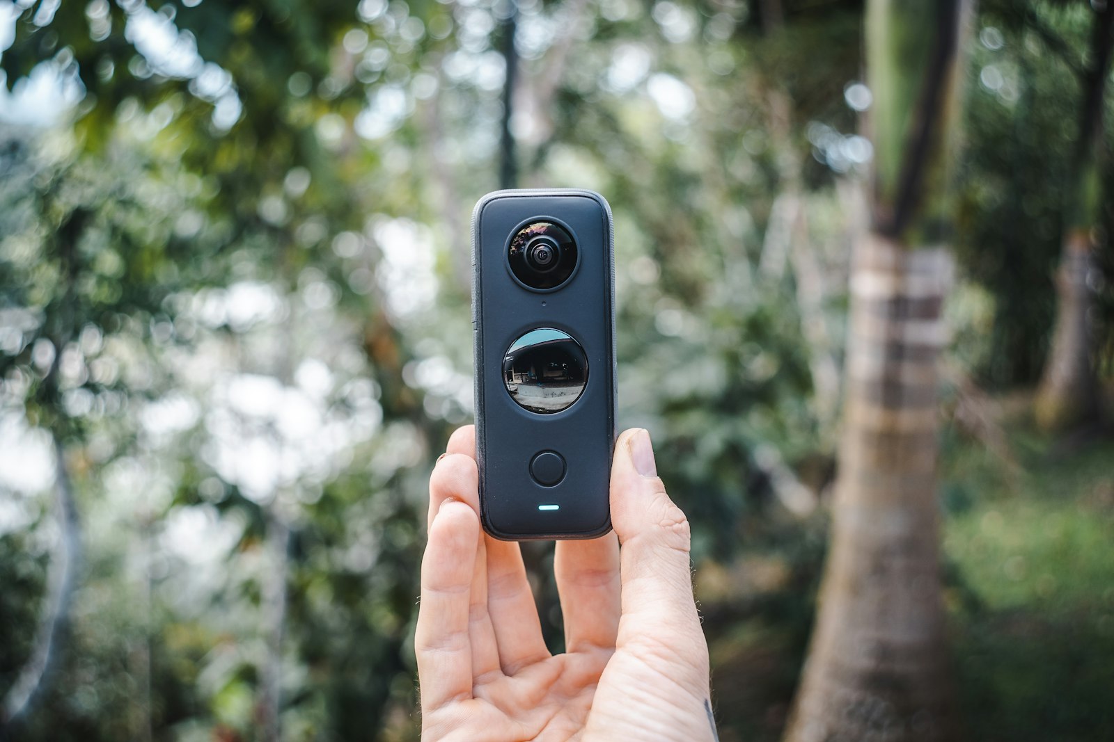 Person filming vertical video