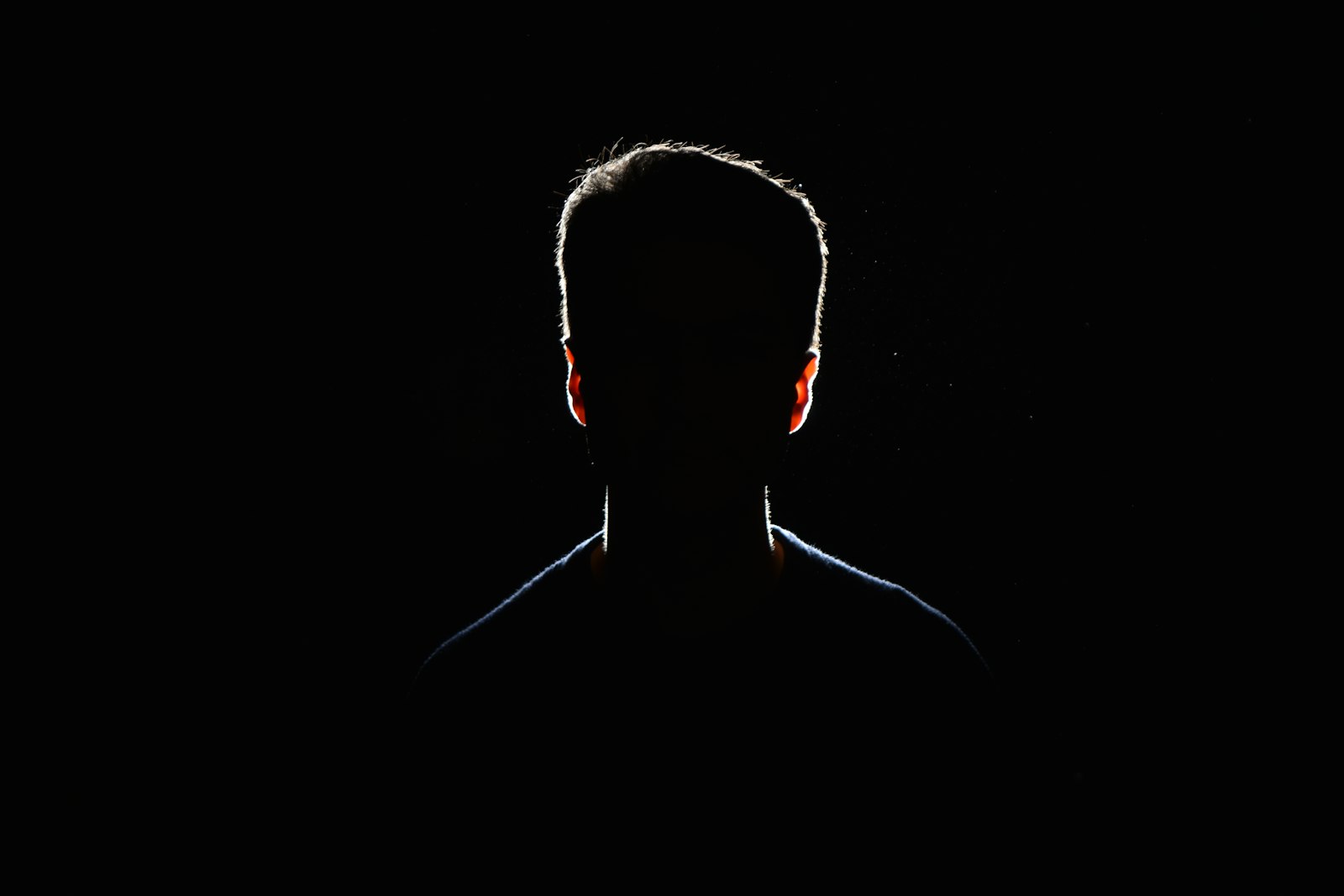 Person silhouette cutout studio