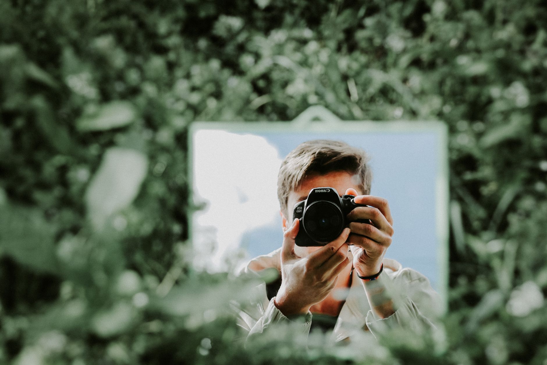 Photographer capturing frame