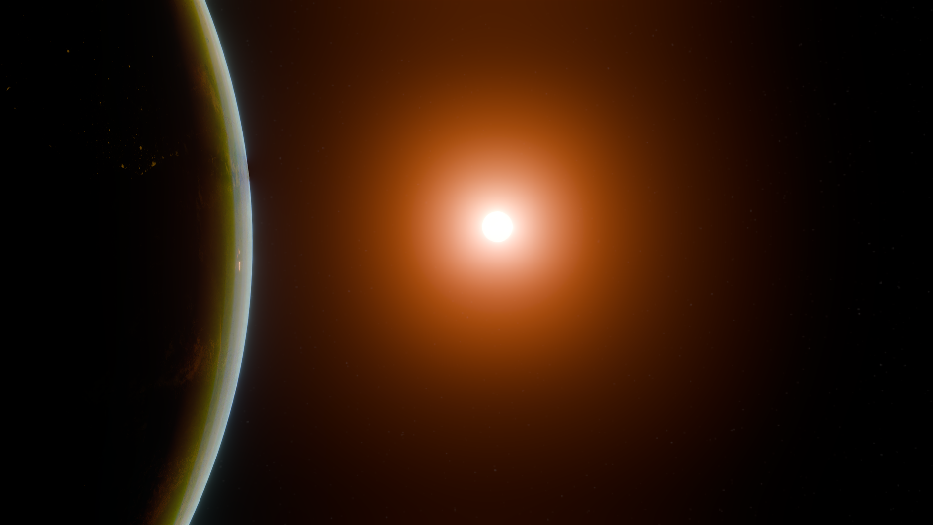 Planet sphere space glow