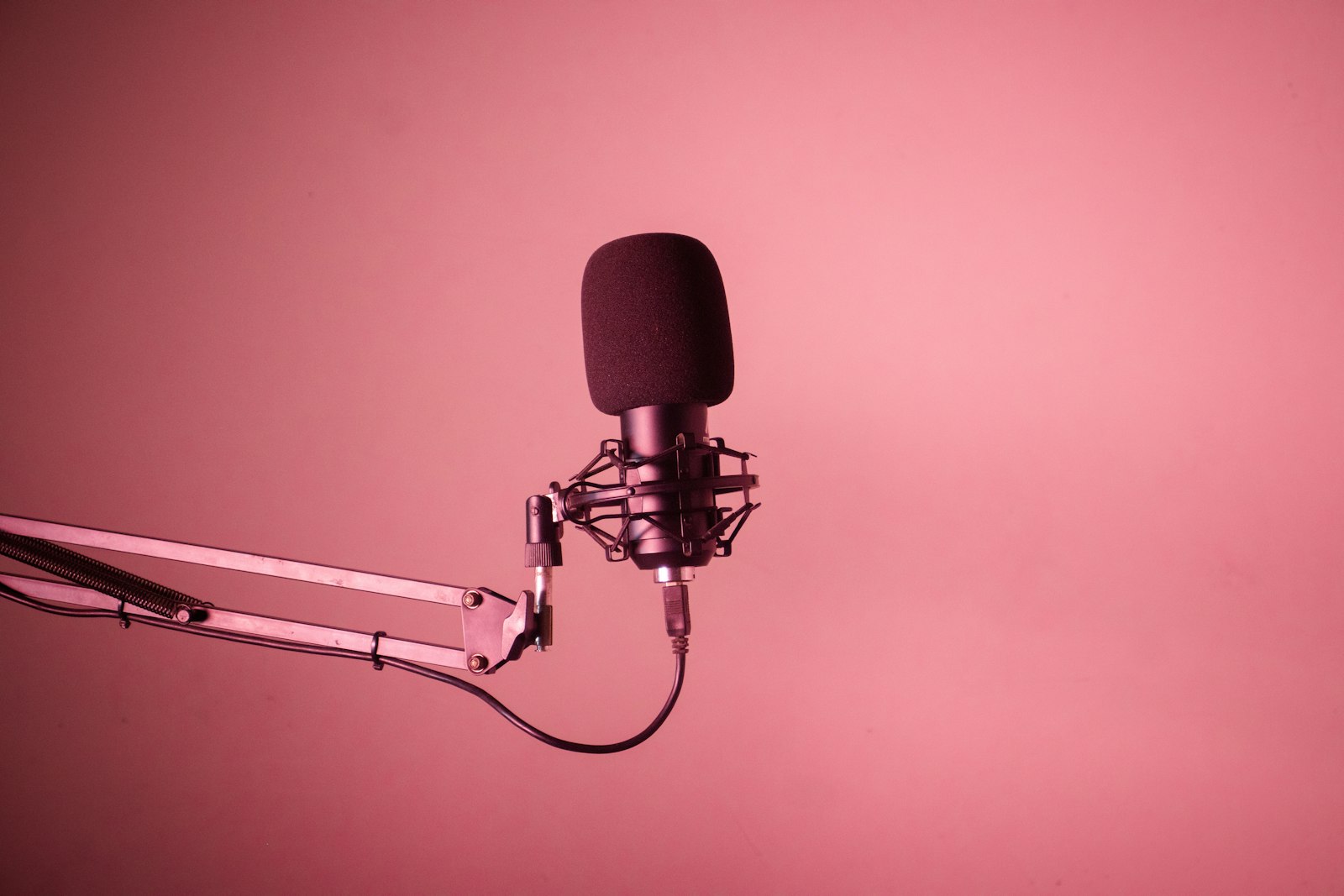 Podcast studio microphones