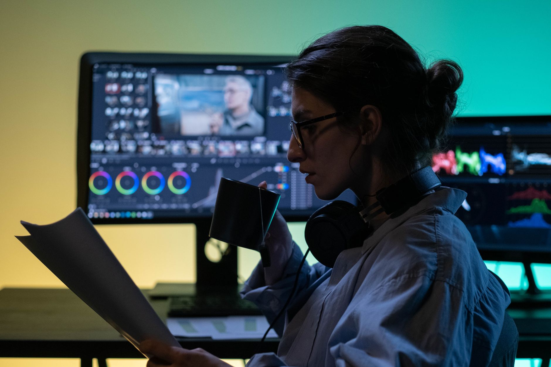 Post production color studio