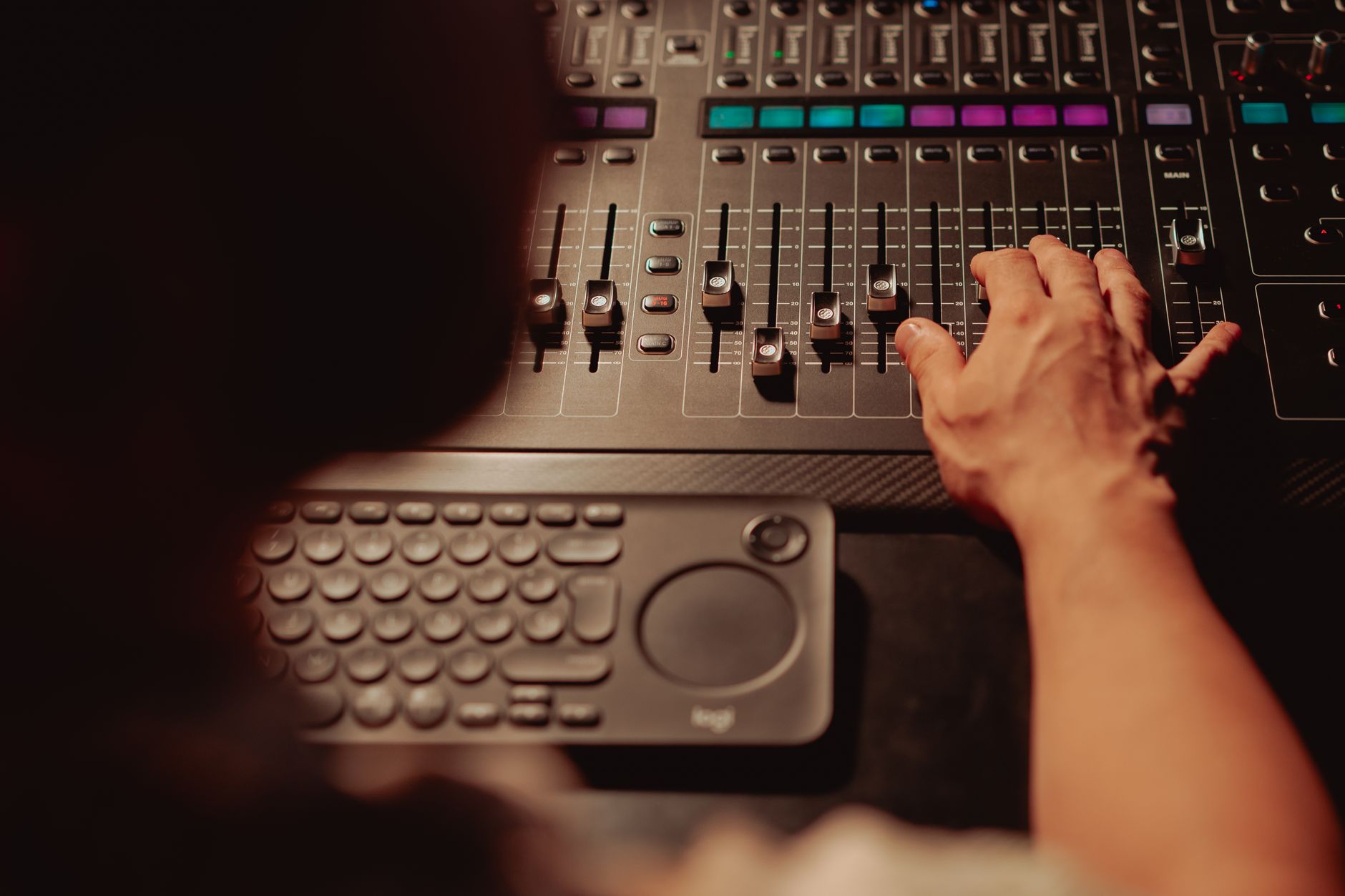 Post production editing desk