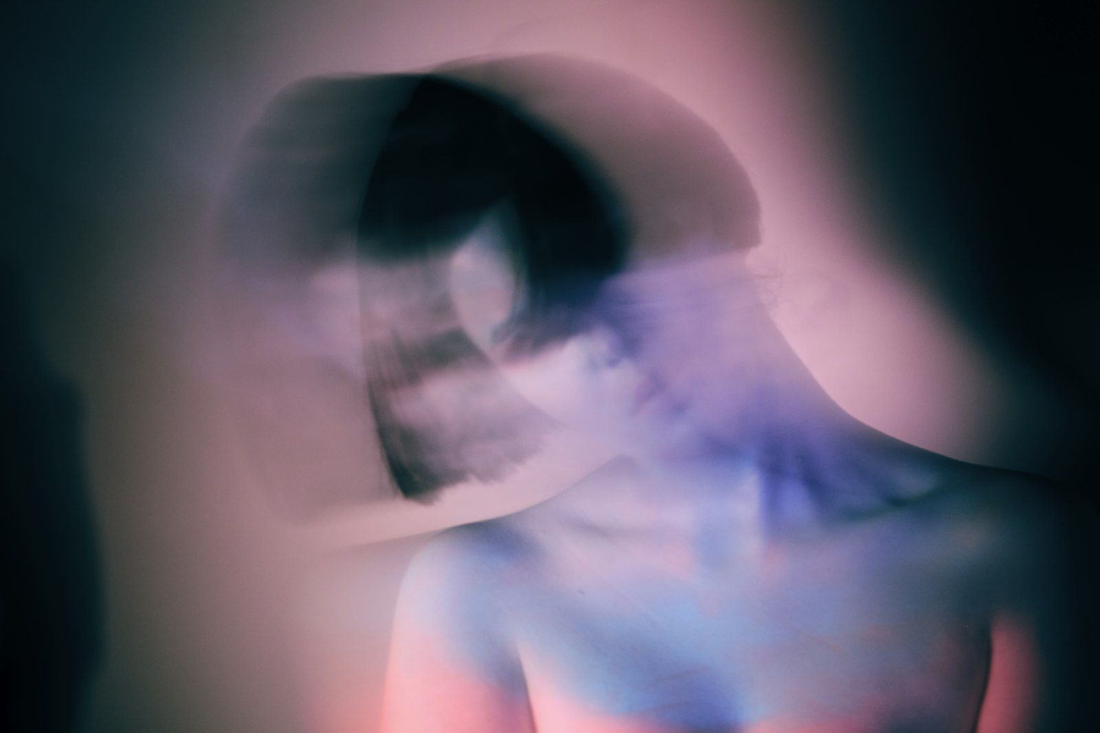 Privacy blur face concept