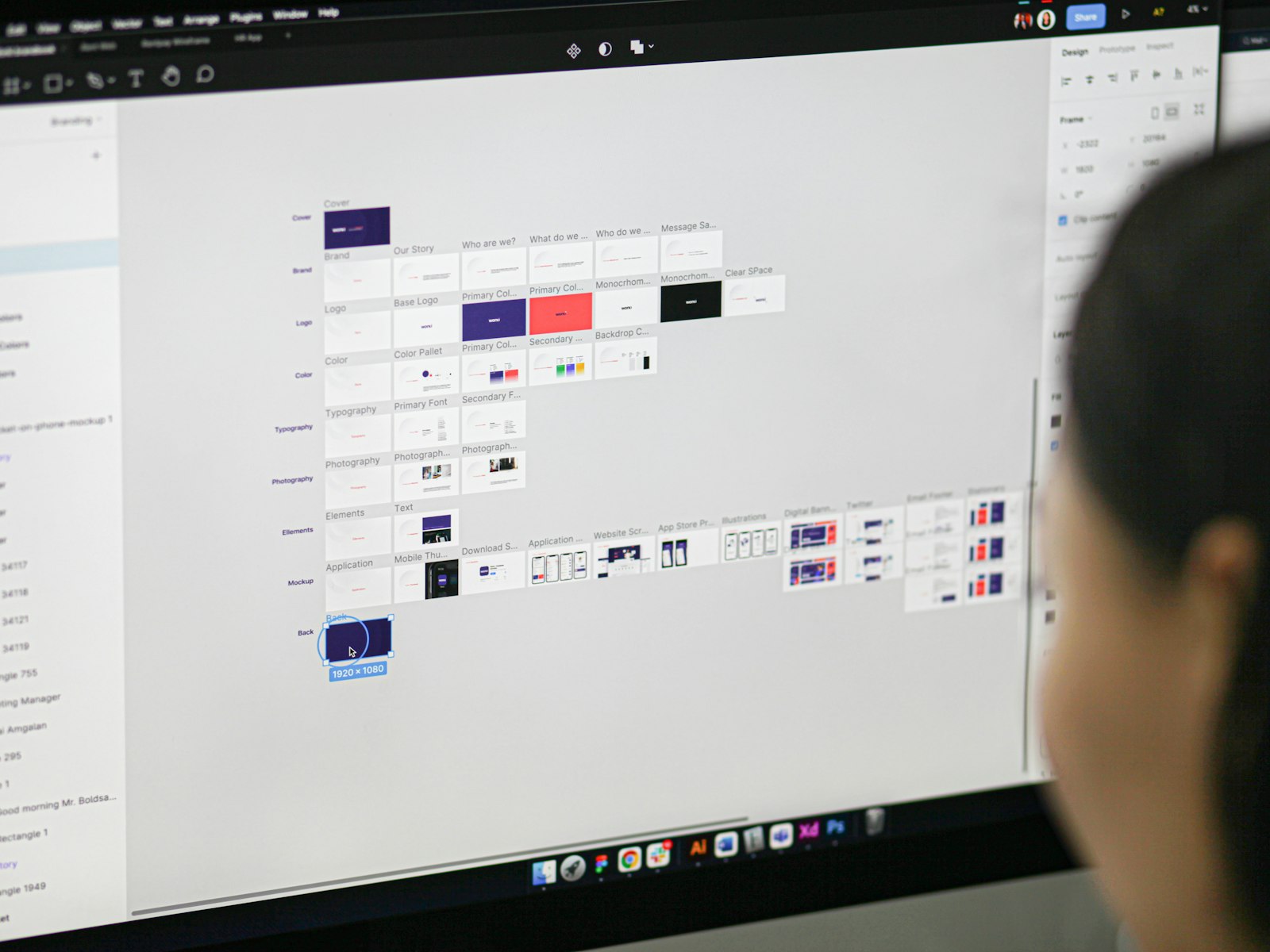 Project management organization screen