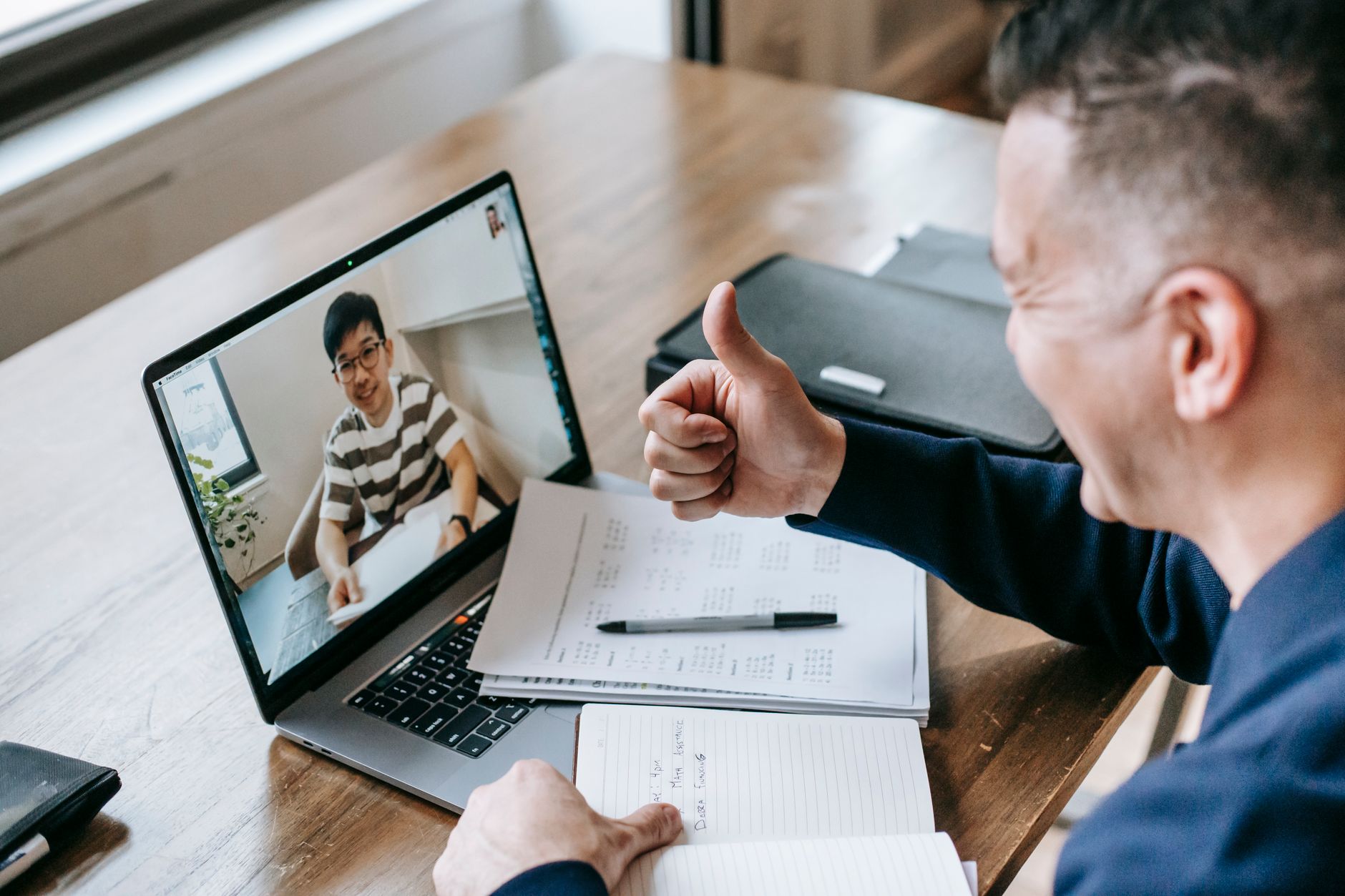 Remote work feedback laptop