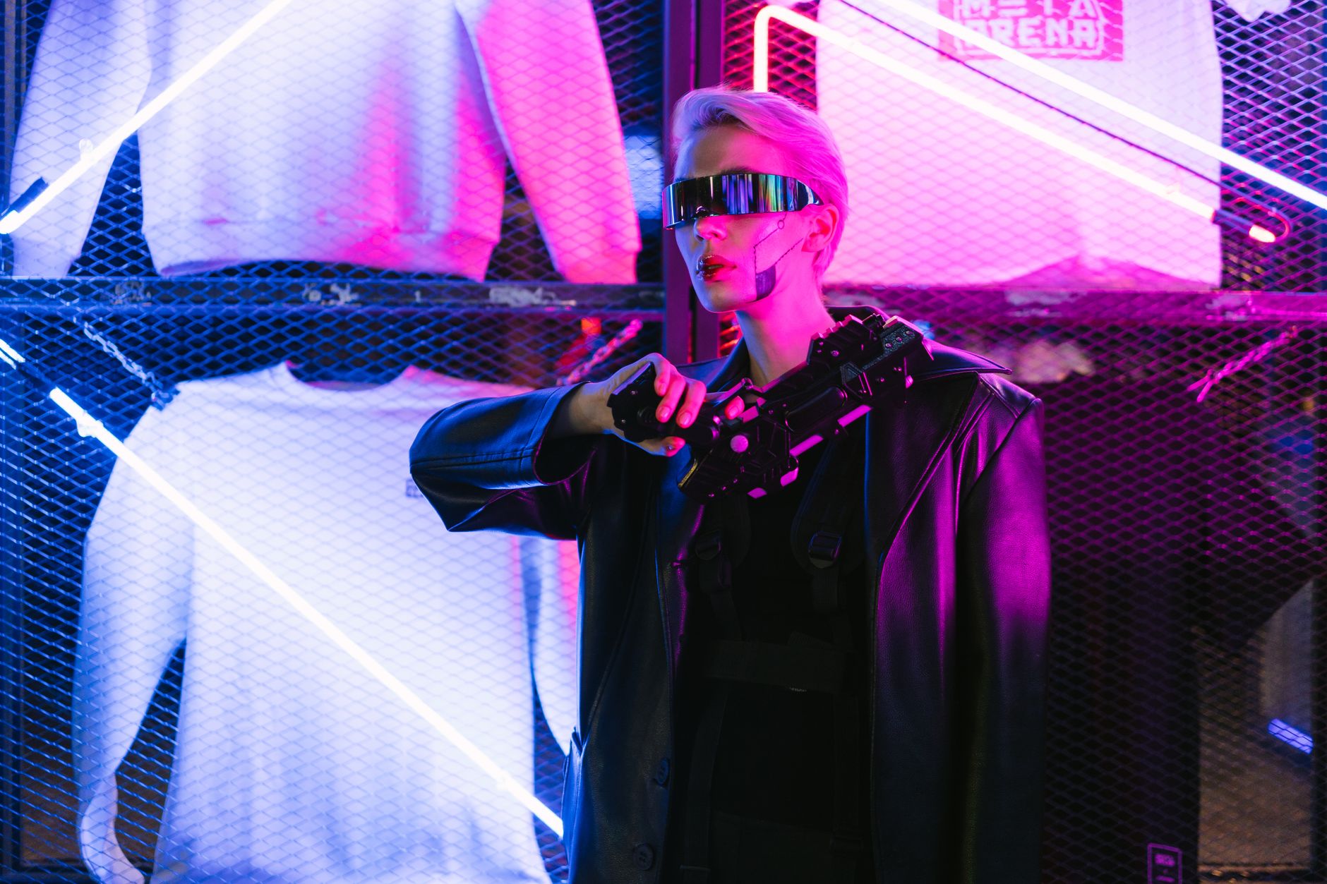 Sci-fi energy weapon glow