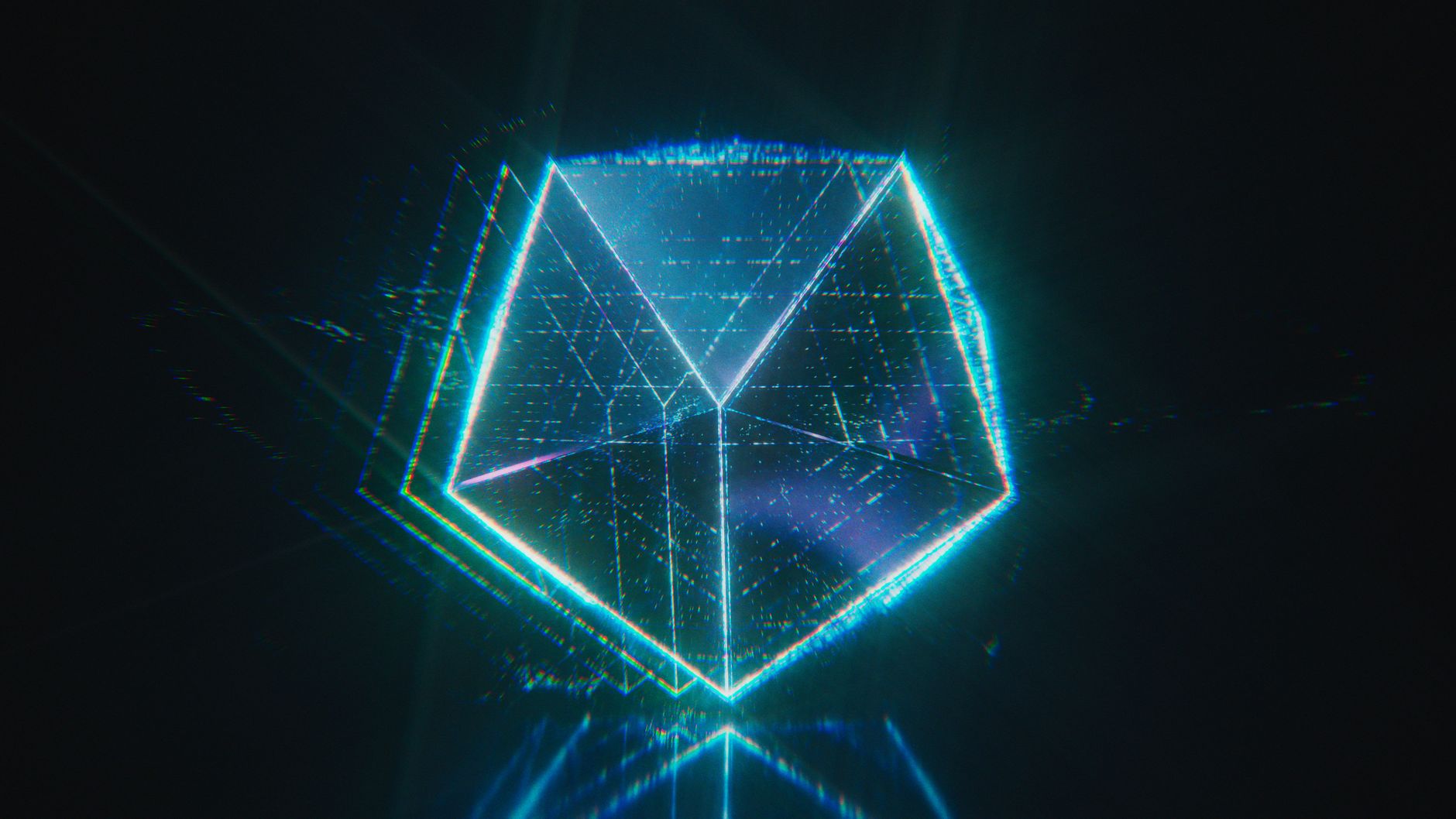 Sci-fi hologram glowing