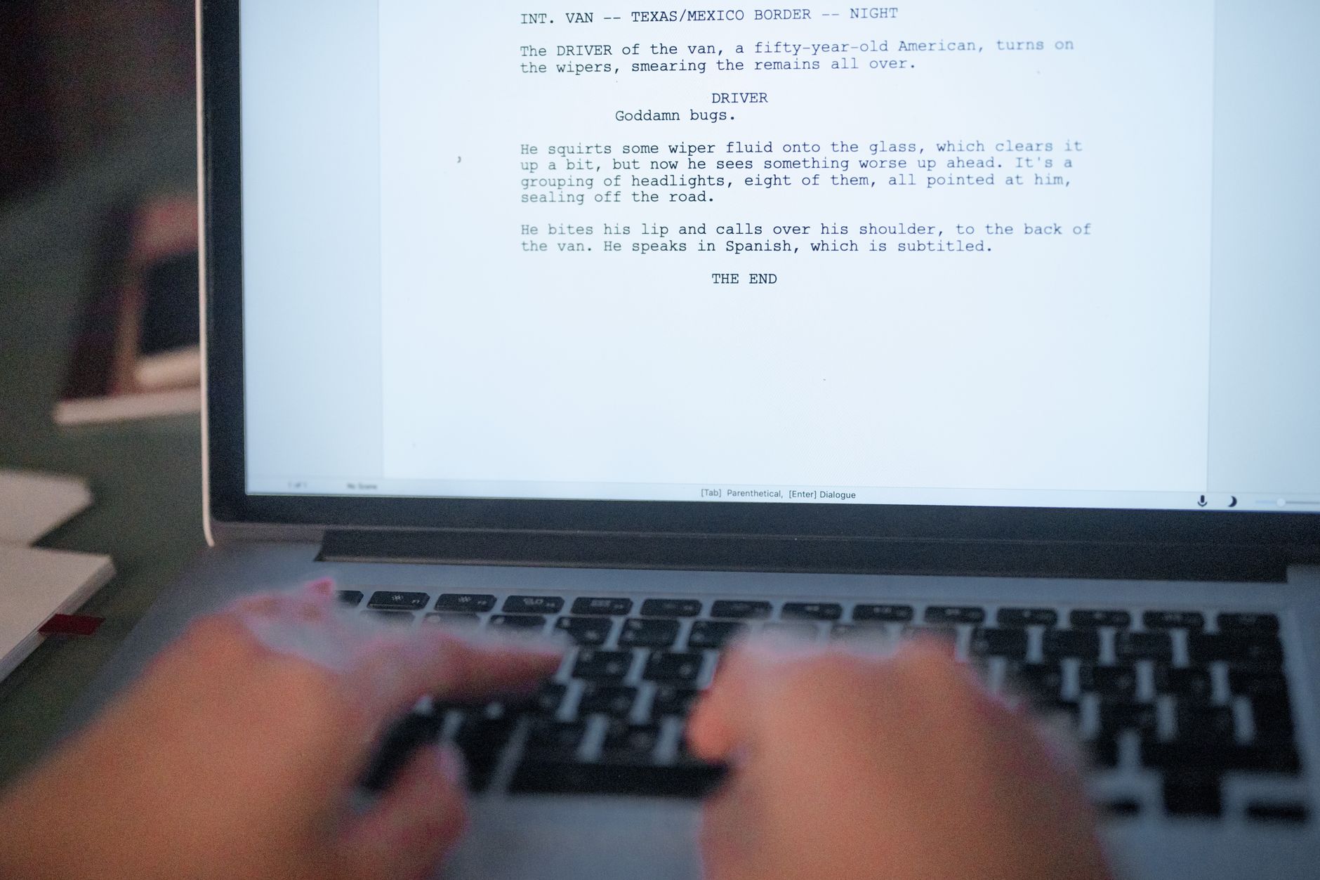 Screenplay storytelling concept