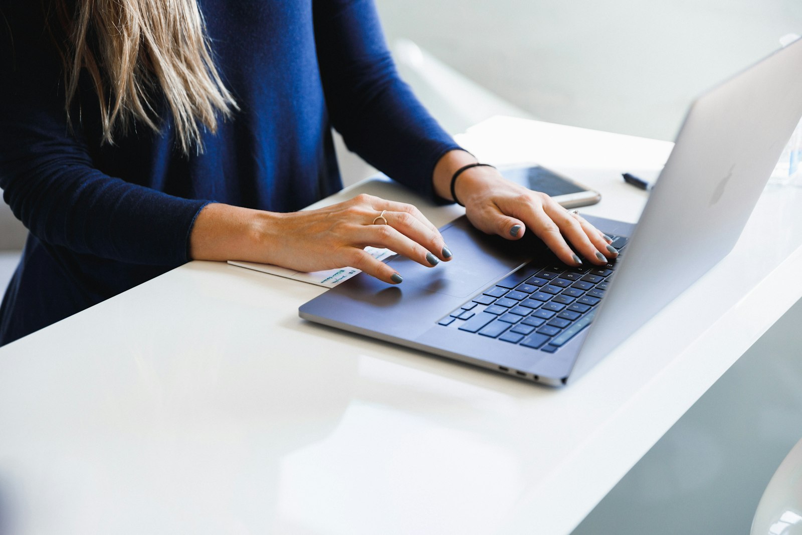 Screenwriter working laptop