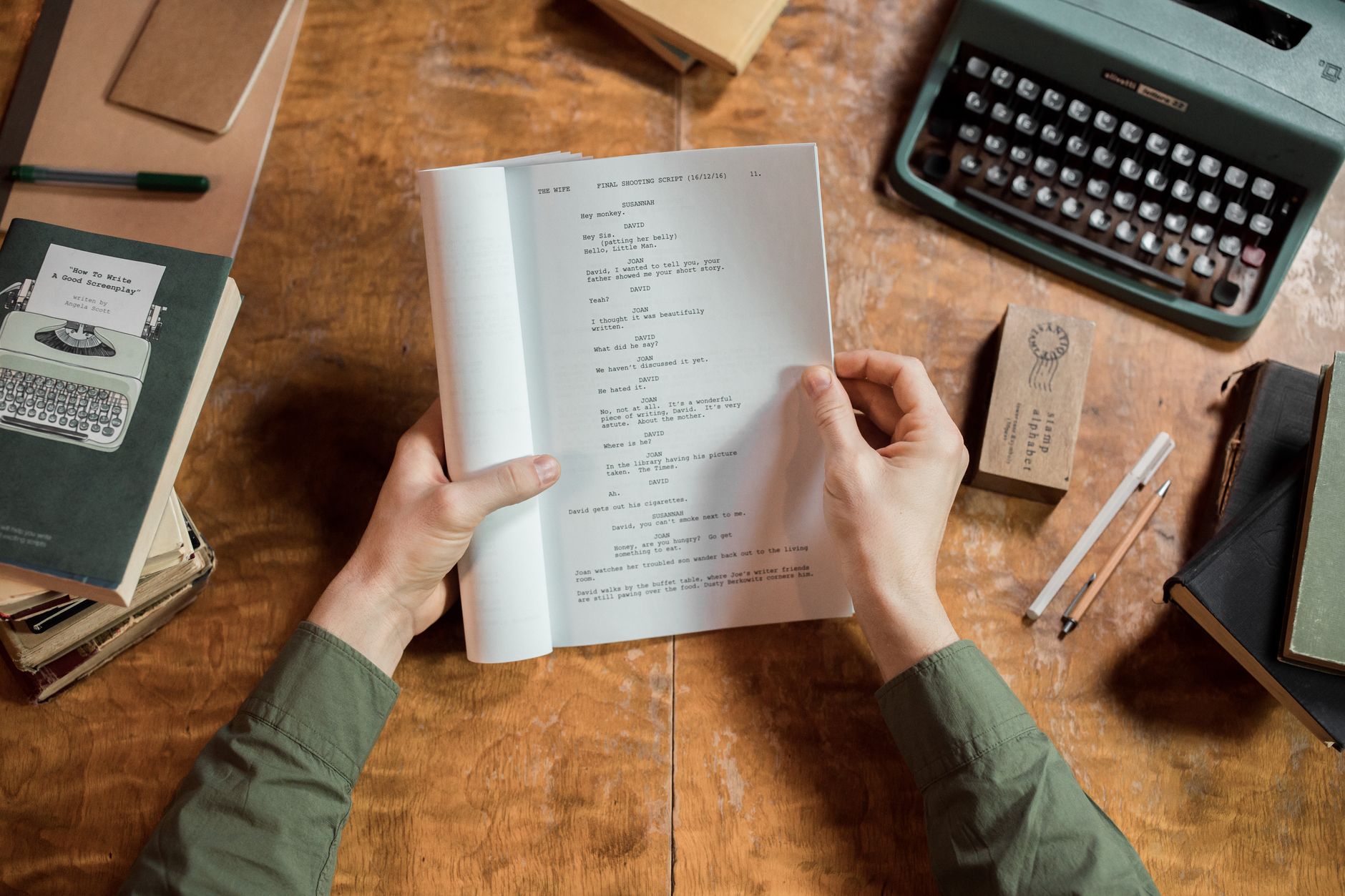 Scriptwriting creative desk