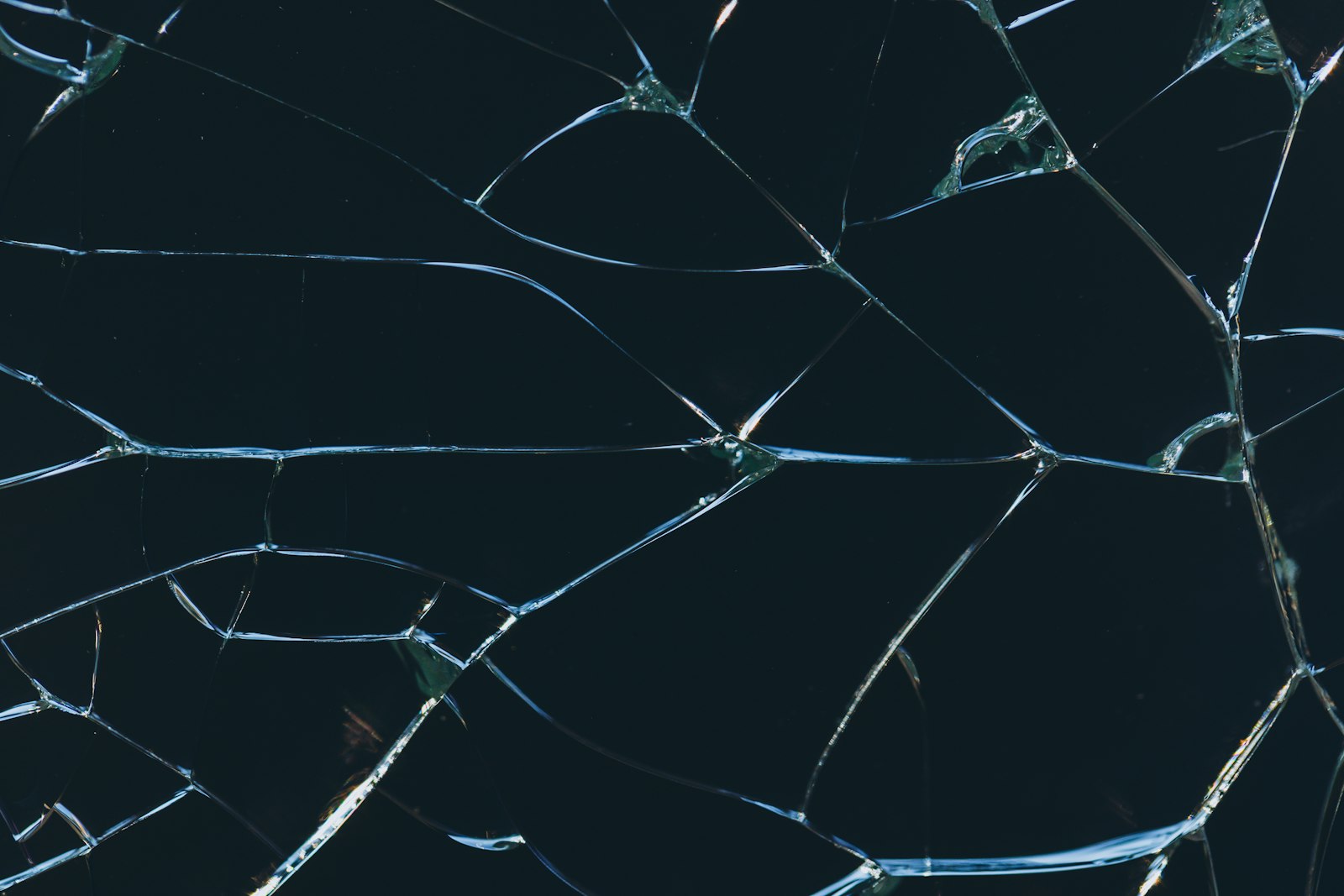 Shattered glass explosion dark