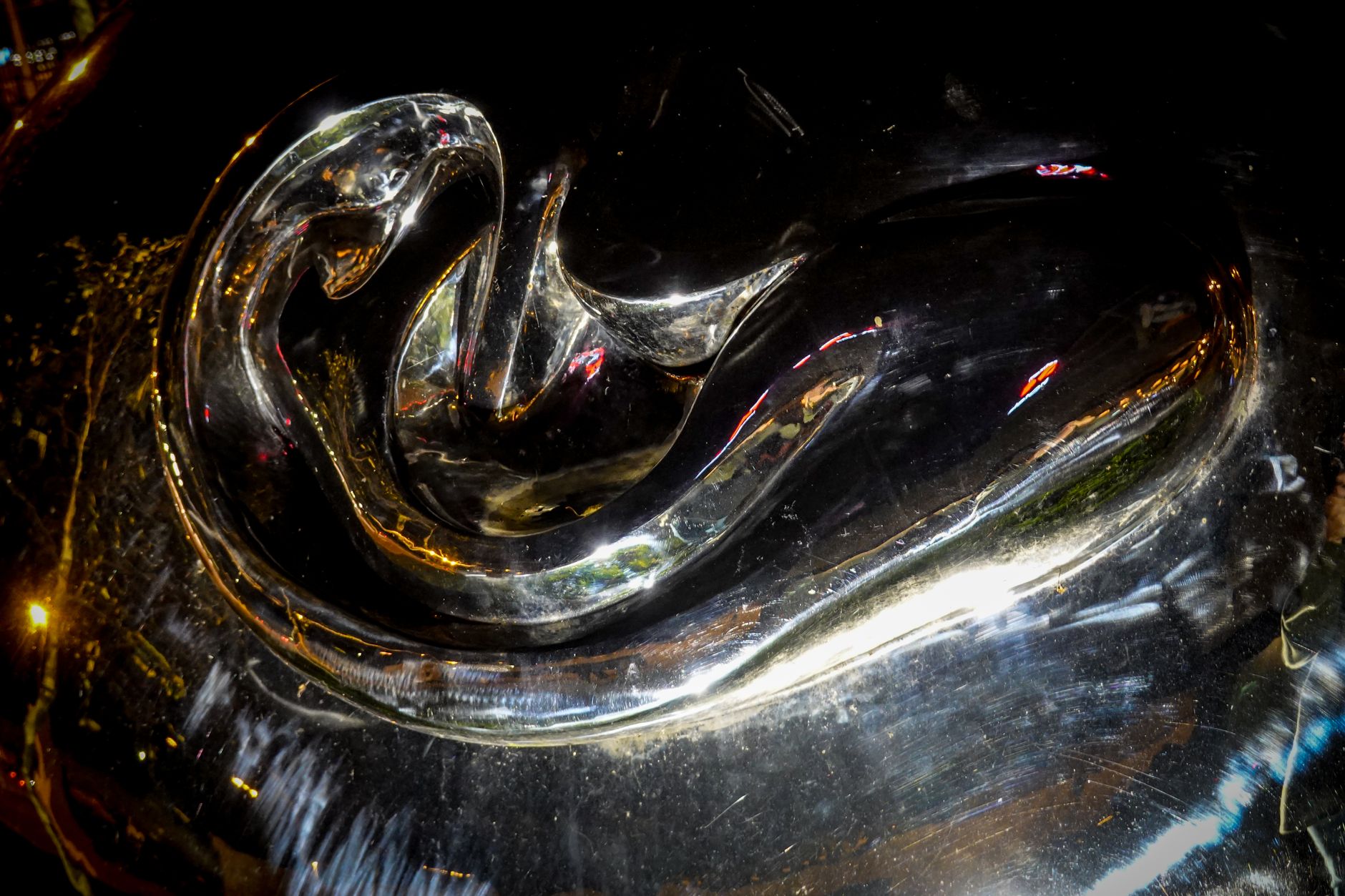 Shiny chrome gleam abstract