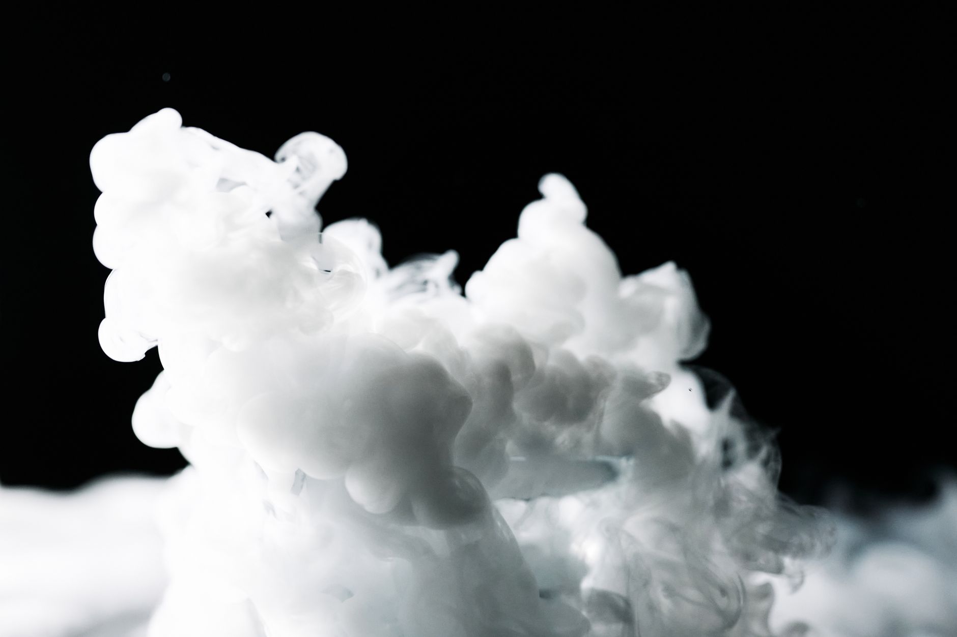 Smoke plume dark background