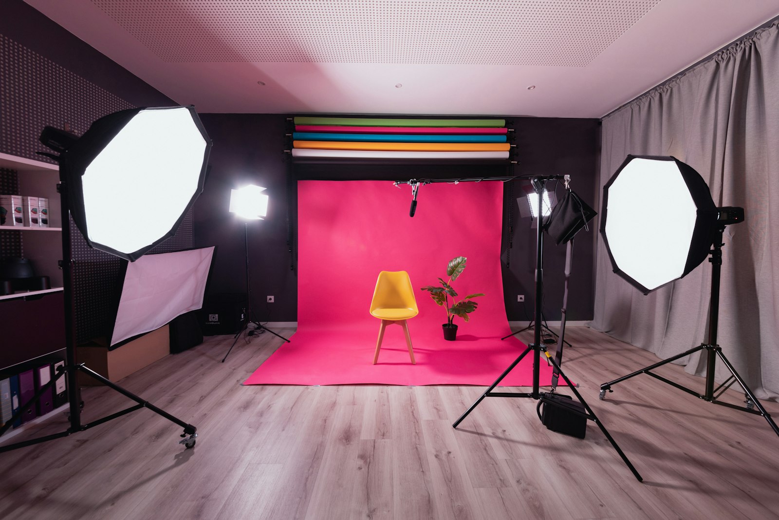 Softbox lighting video studio