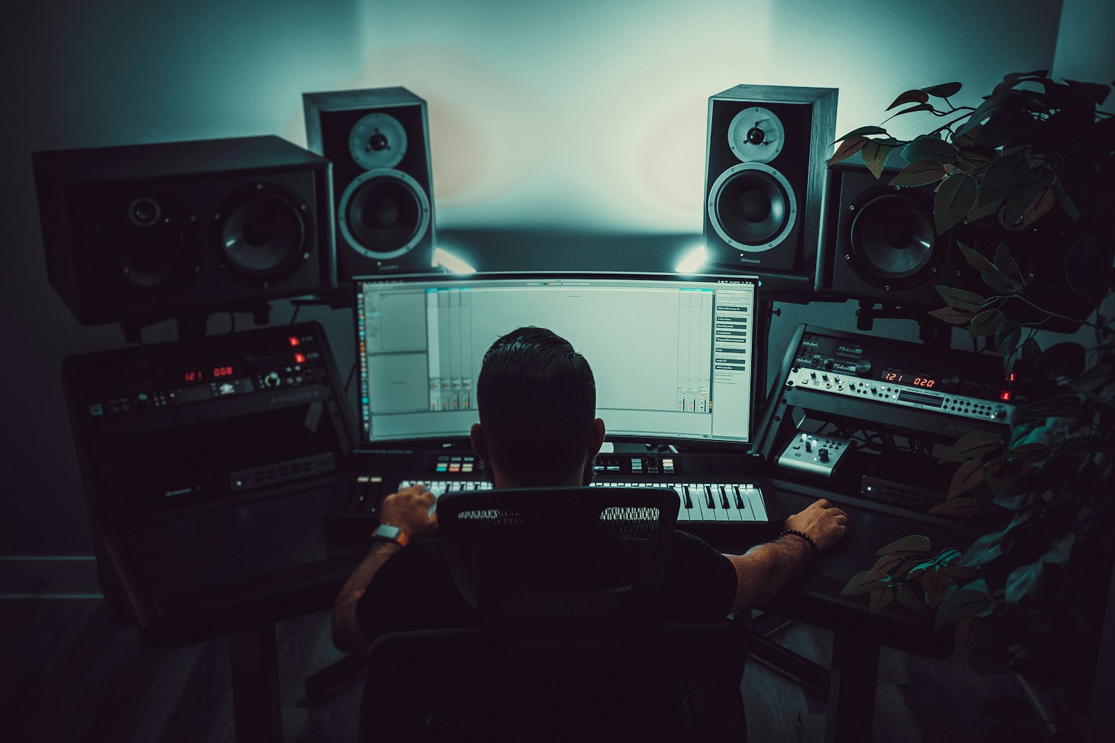 Sound editing headphones studio