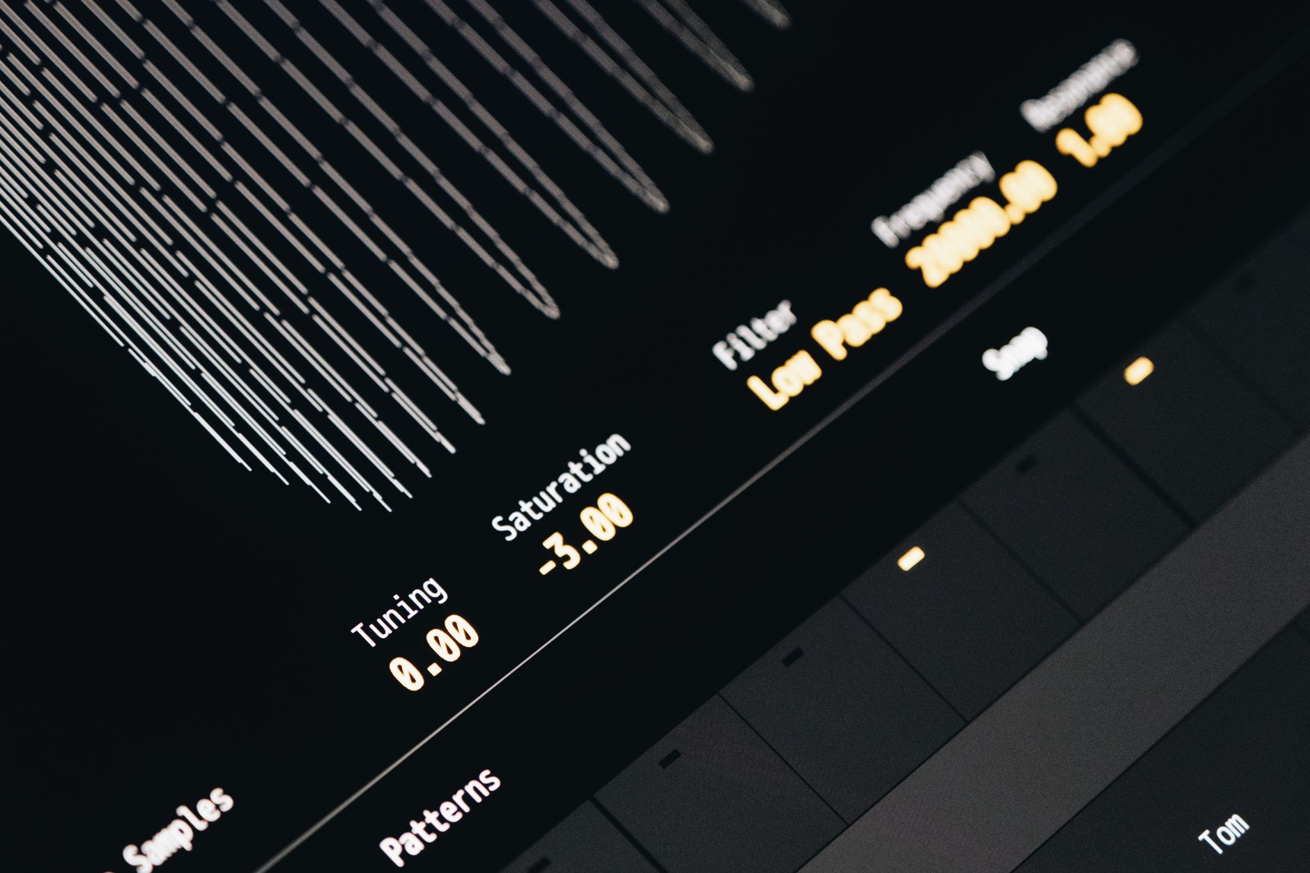 Sound waveform editing screen