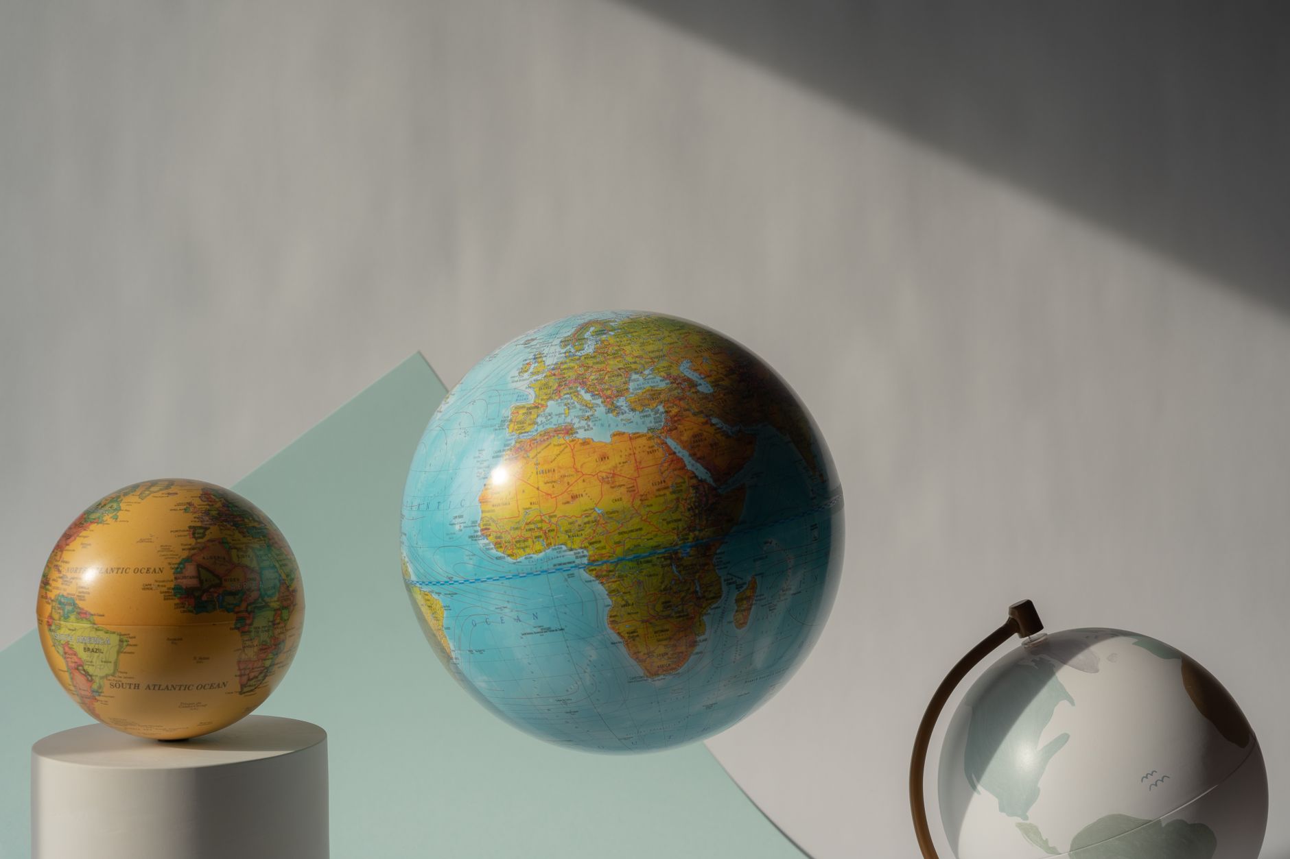 Spinning globe earth space