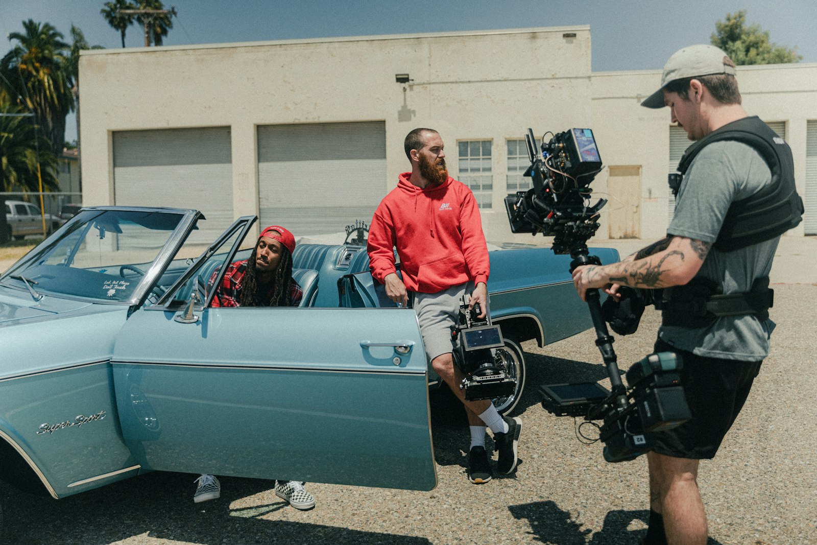 Steadicam operator filming