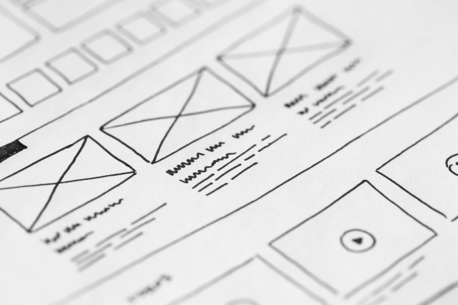 Storyboard sketches video planning