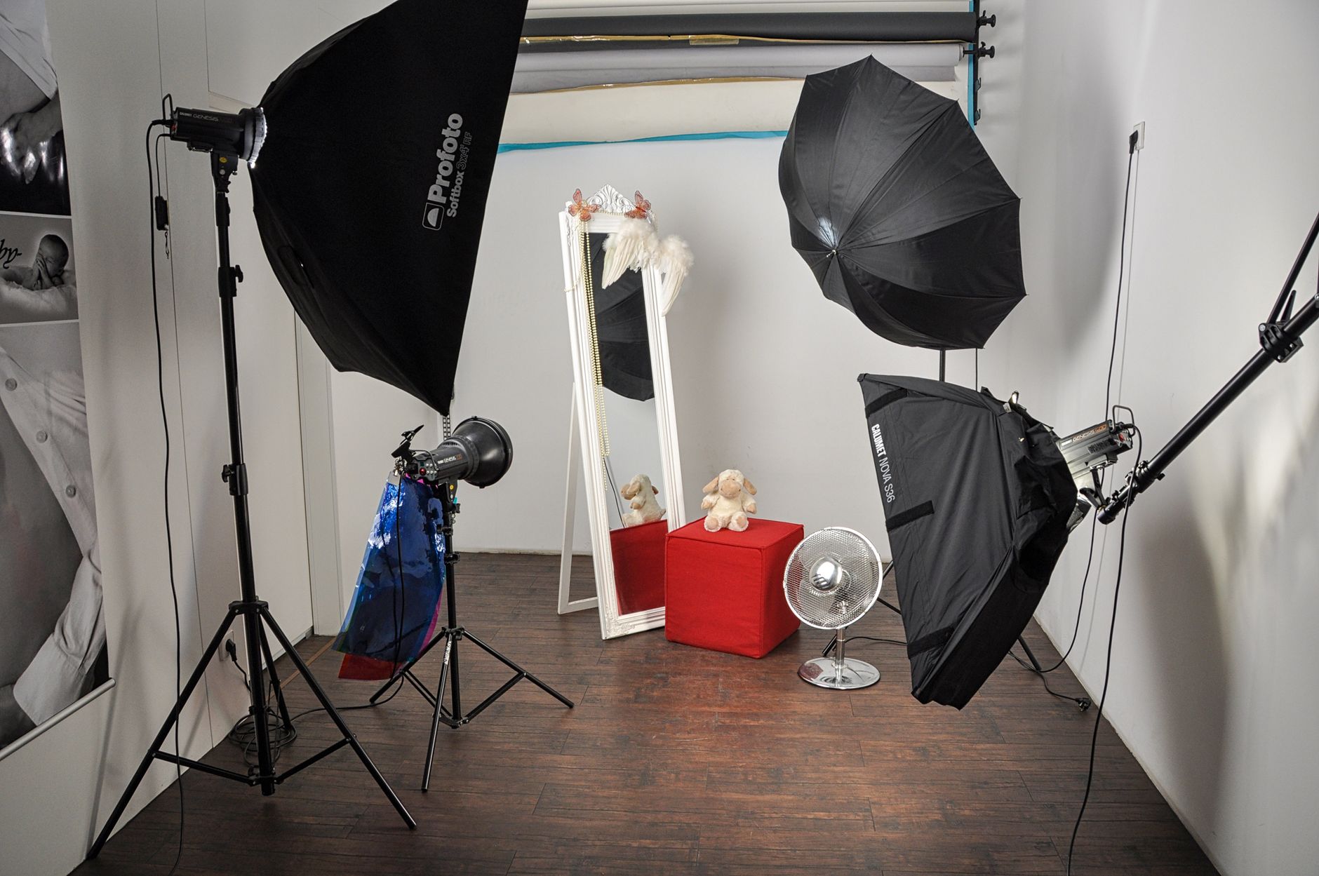 Studio softbox lighting