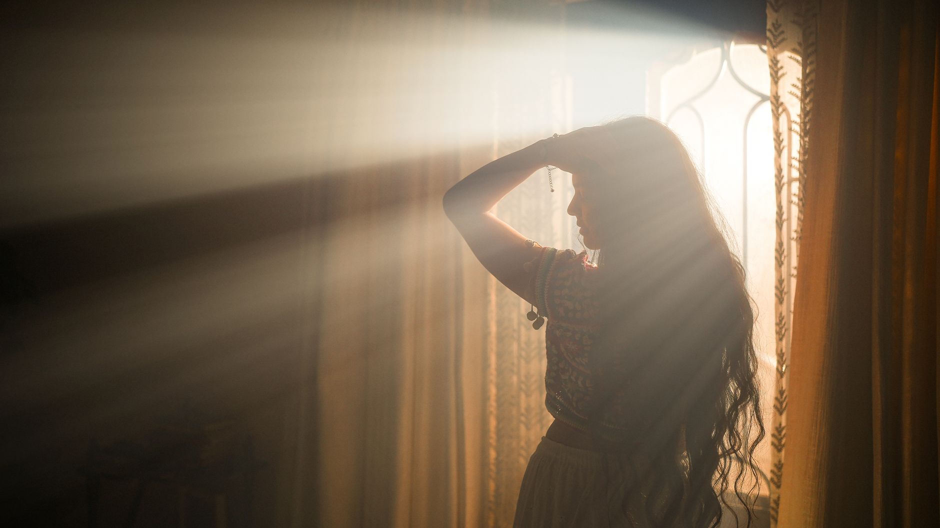 Sunlight rays window dramatic